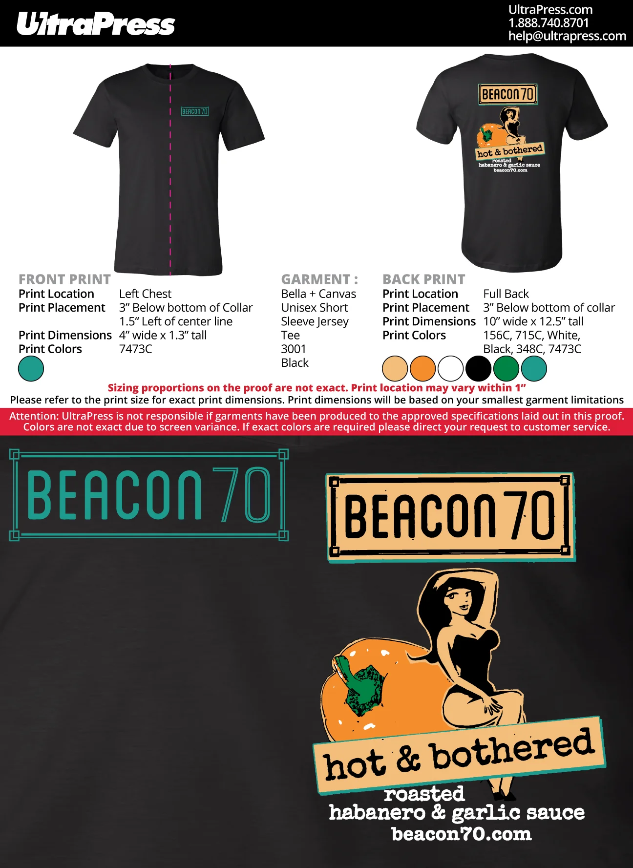 Beacon 70 Hot N Bothered SS Tees 72 Min Qty (Bulk) - Image 2