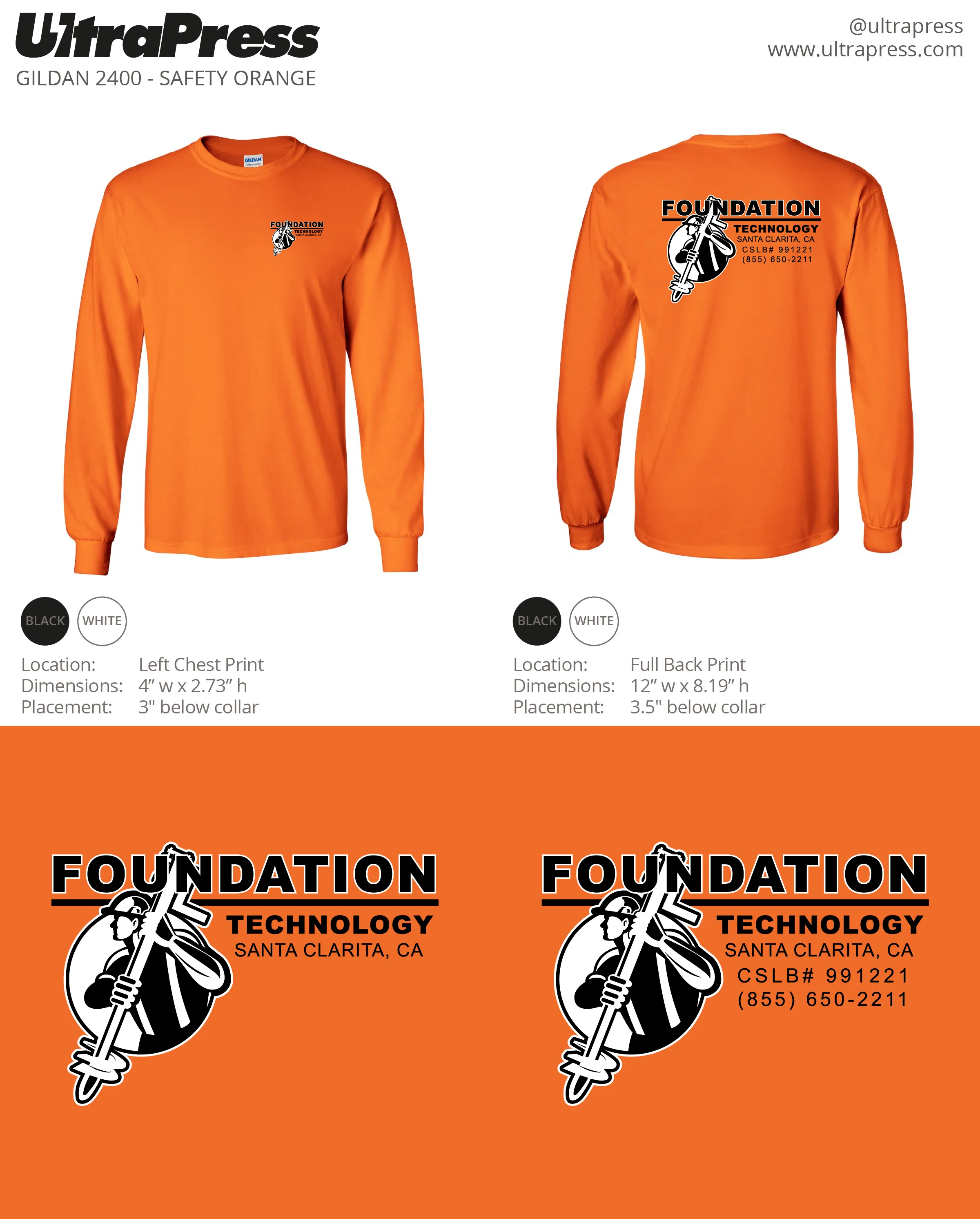 Foundation Tech Safety Long Sleeves - 72 Piece Order - Image 2