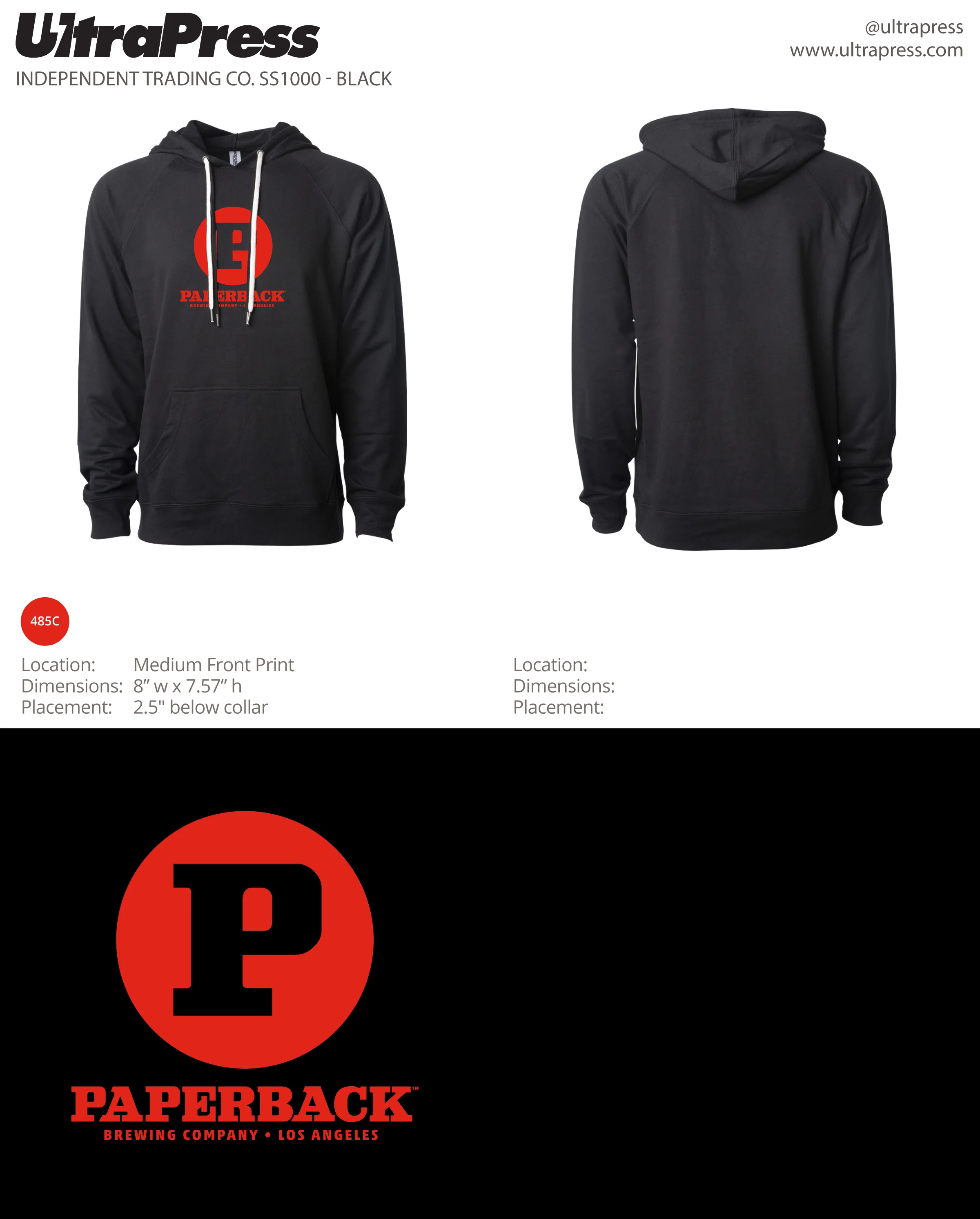 Paperback P Hoodie (UP-PAPB-60213) 75 piece min - Image 2