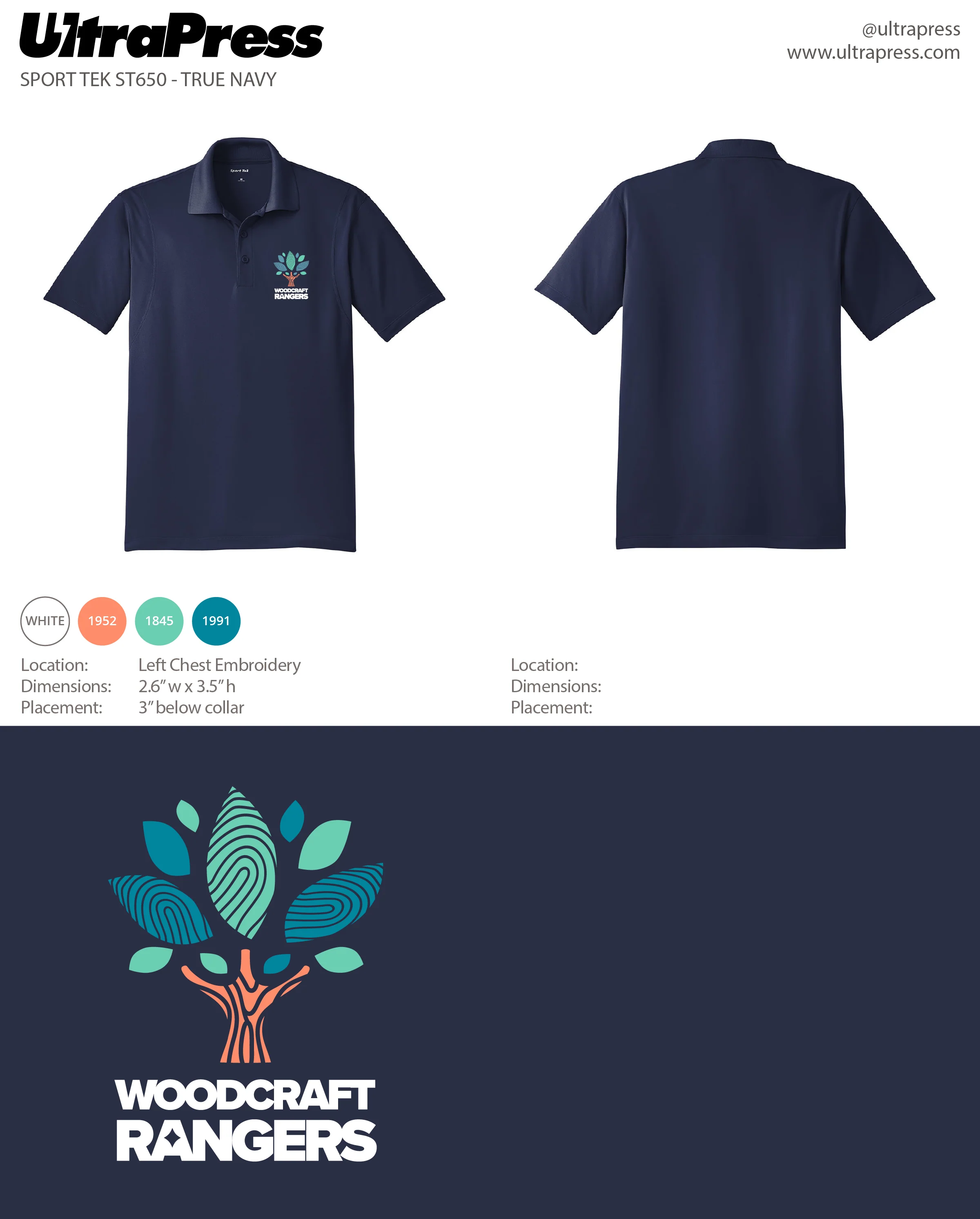 UP-EMB-65035 WOODCRAFT RANGER Polo 2024 250 Min Qty (Bulk) - Image 2