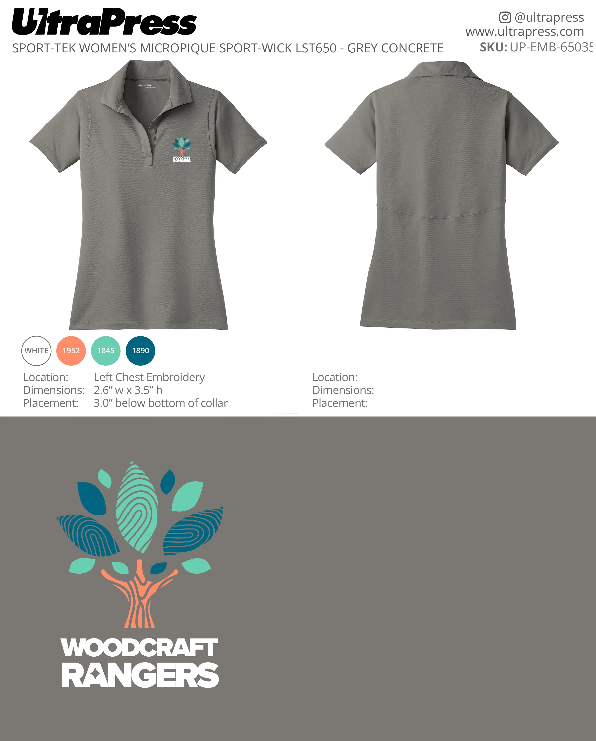 UP-EMB-65035 WOODCRAFT RANGER Polo 400 Min Qty (Bulk) - Image 4