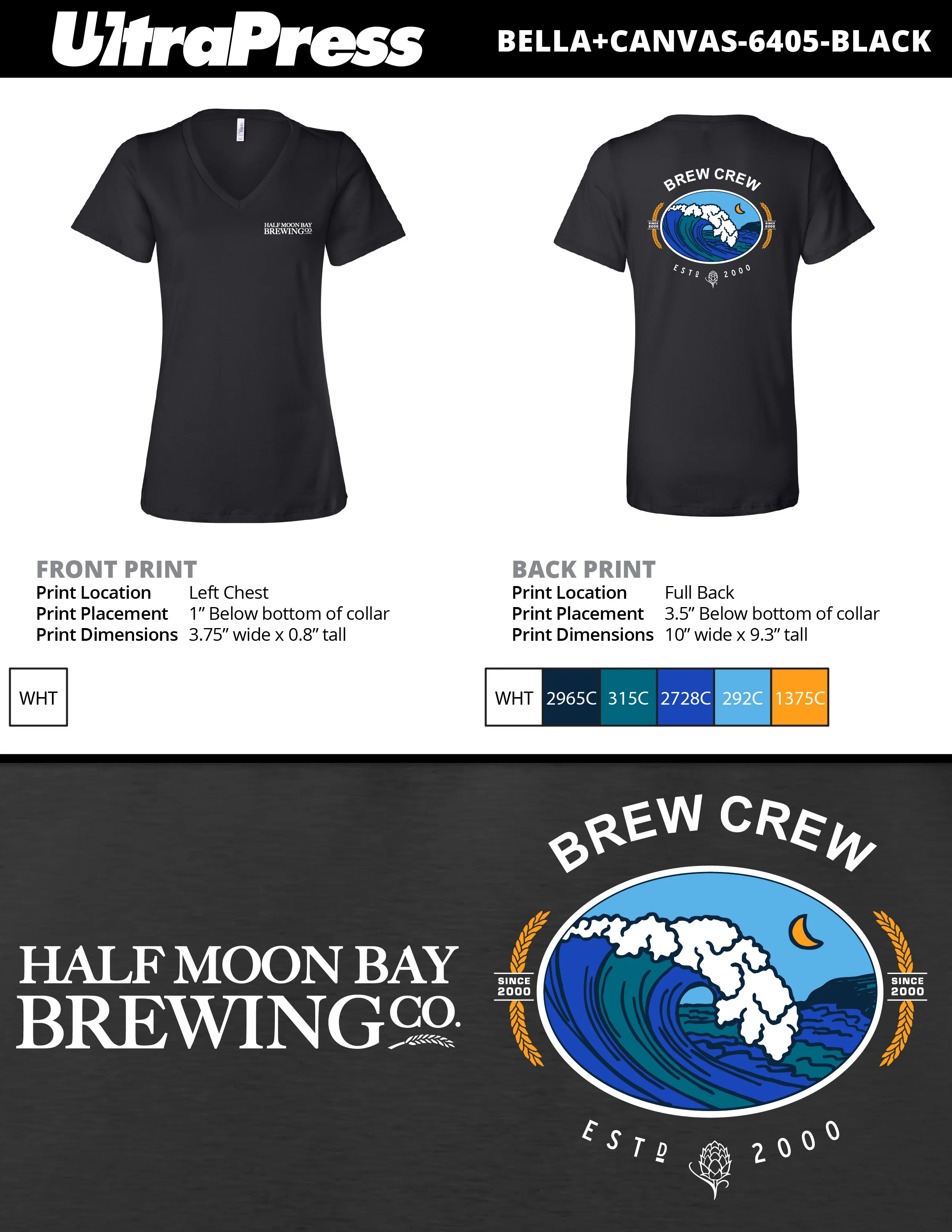 UP-HMB-60602 Employee Brew Crew Tee (Bulk) - Image 2