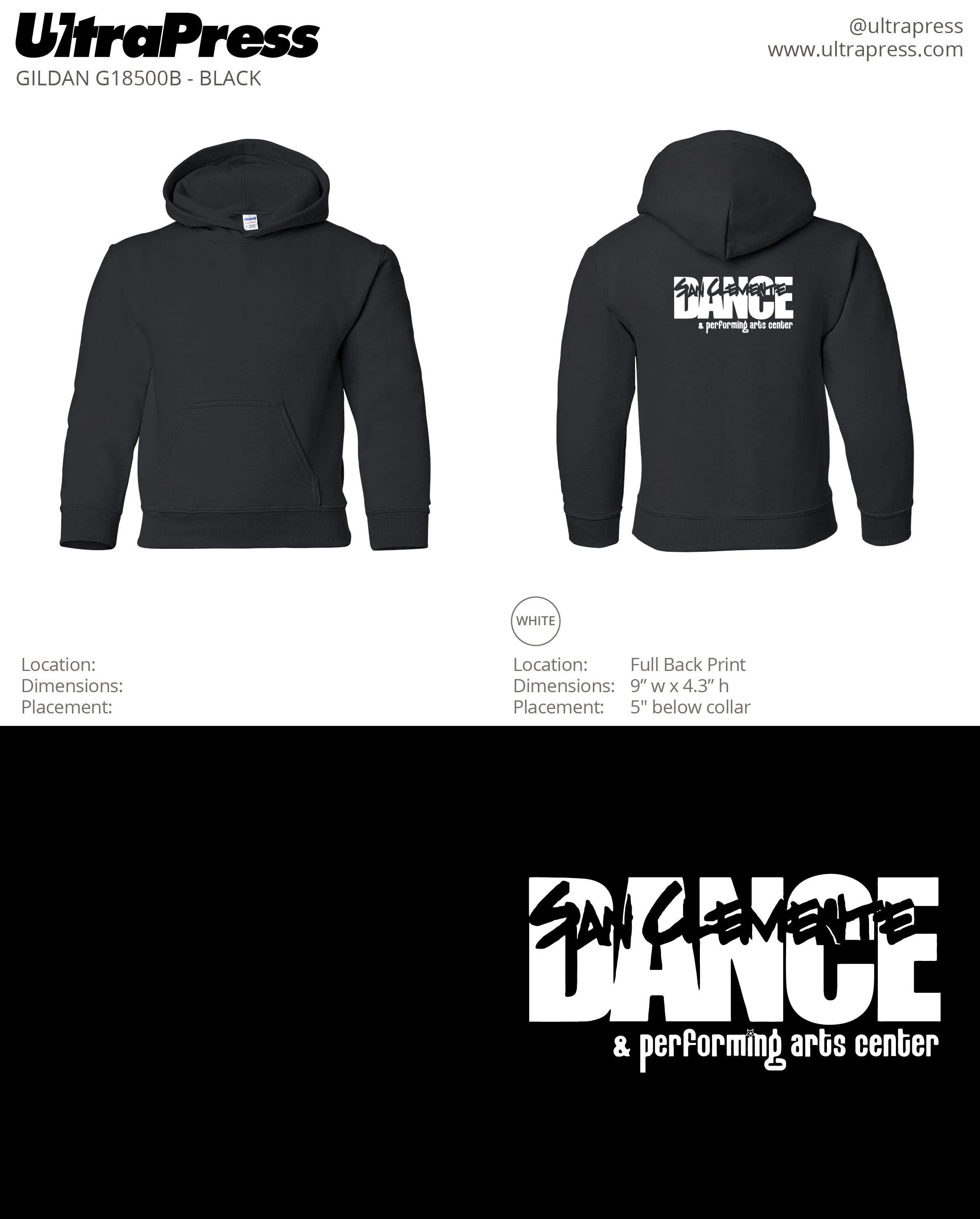 UP-SCDC-61162 San Clemente Hoodies 24 Min Qty (Bulk)