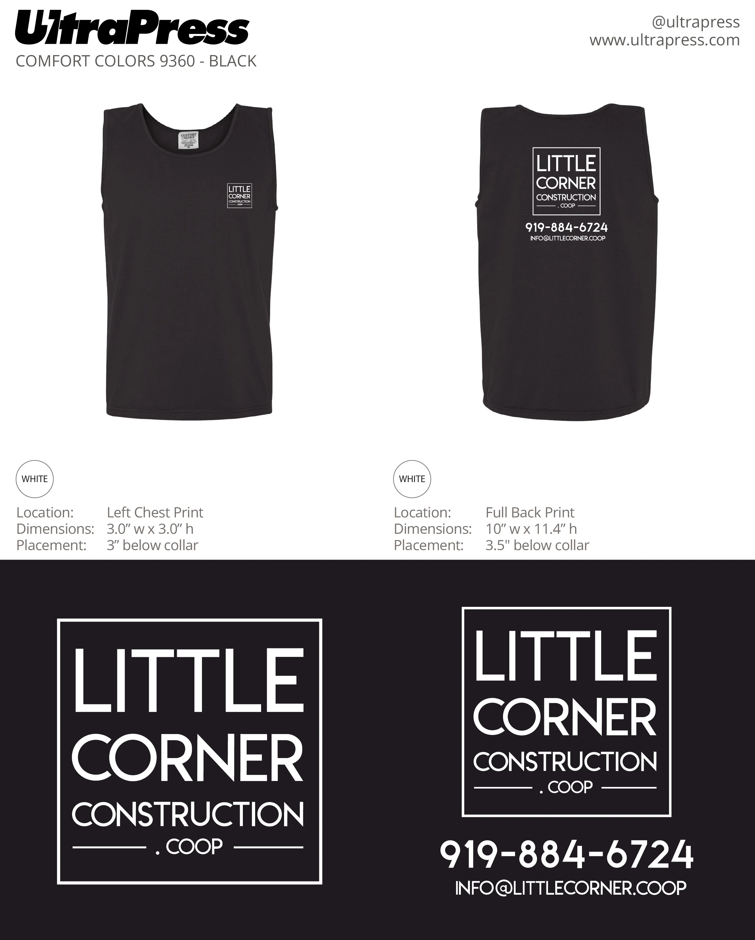 UP-SP-62840 Little Corner Construction in White Ink 144 Min Qty (Bulk) - Image 2