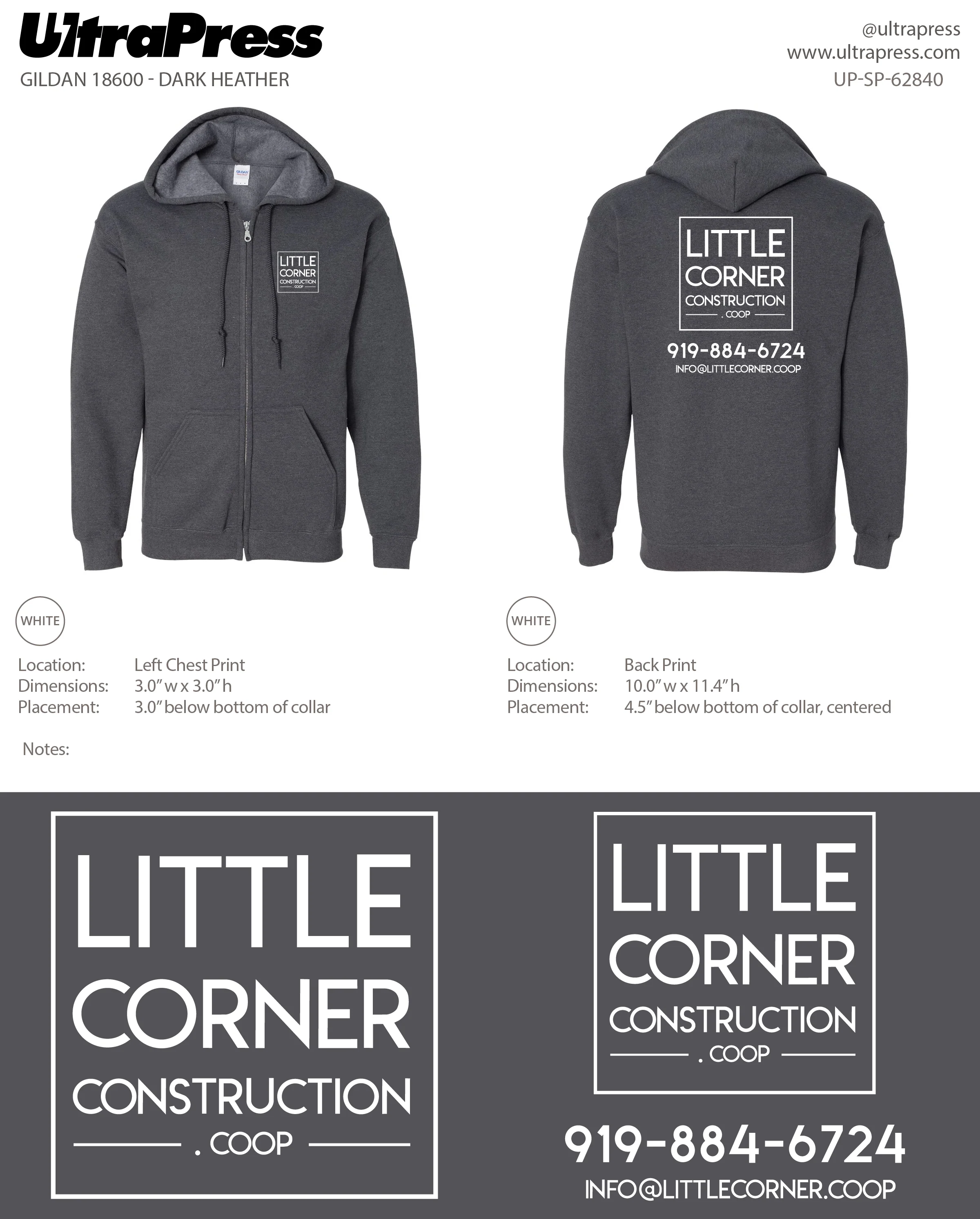 UP-SP-62840 Little Corner Construction in White Ink 24 Min Qty (Bulk) - Image 5