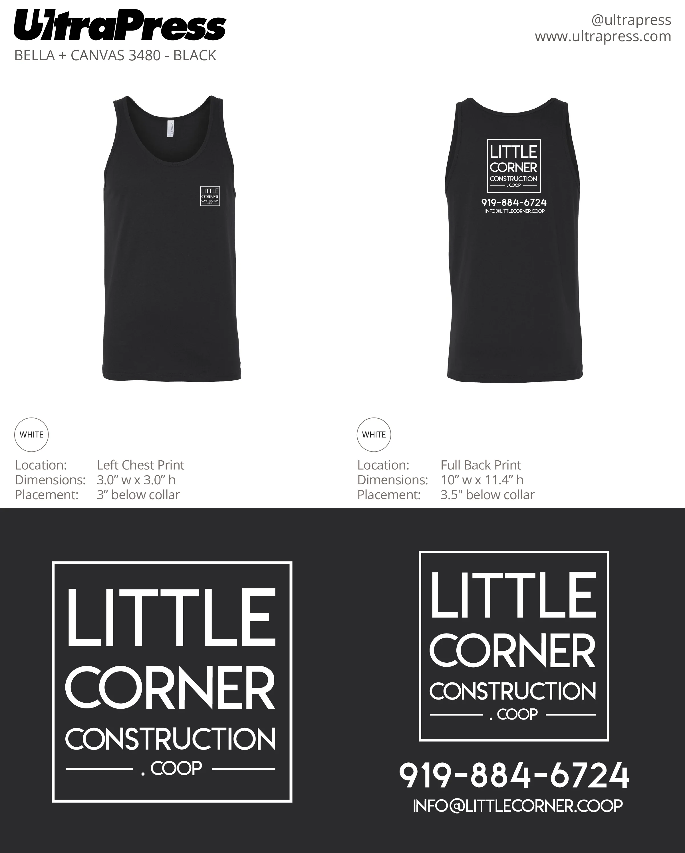 UP-SP-62840 Little Corner Construction in White Ink 144 Min Qty (Bulk) - Image 3