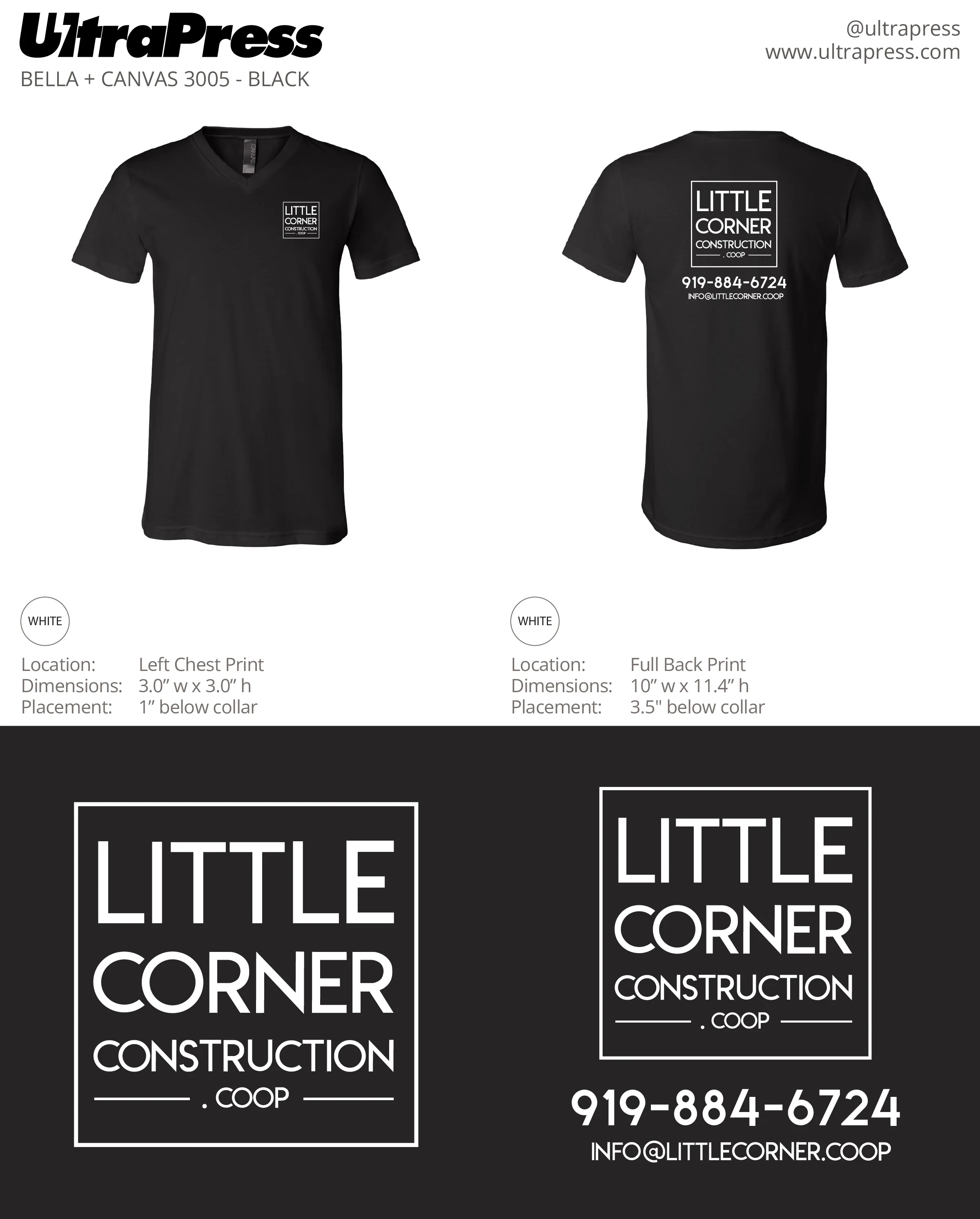 UP-SP-62840 Little Corner Construction in White Ink 144 Min Qty (Bulk) - Image 4