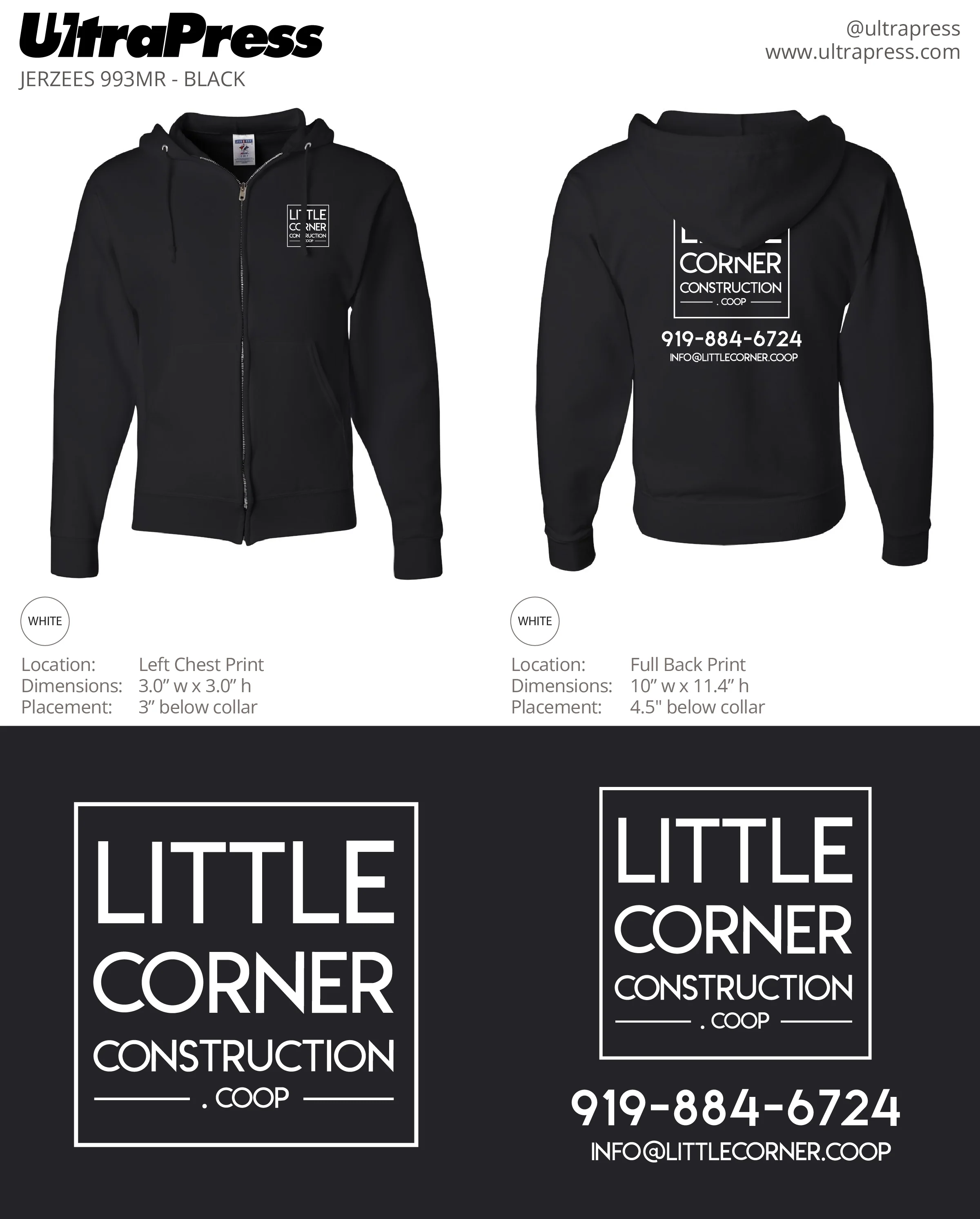 UP-SP-62840 Little Corner Construction in White Ink 144 Min Qty (Bulk) - Image 7