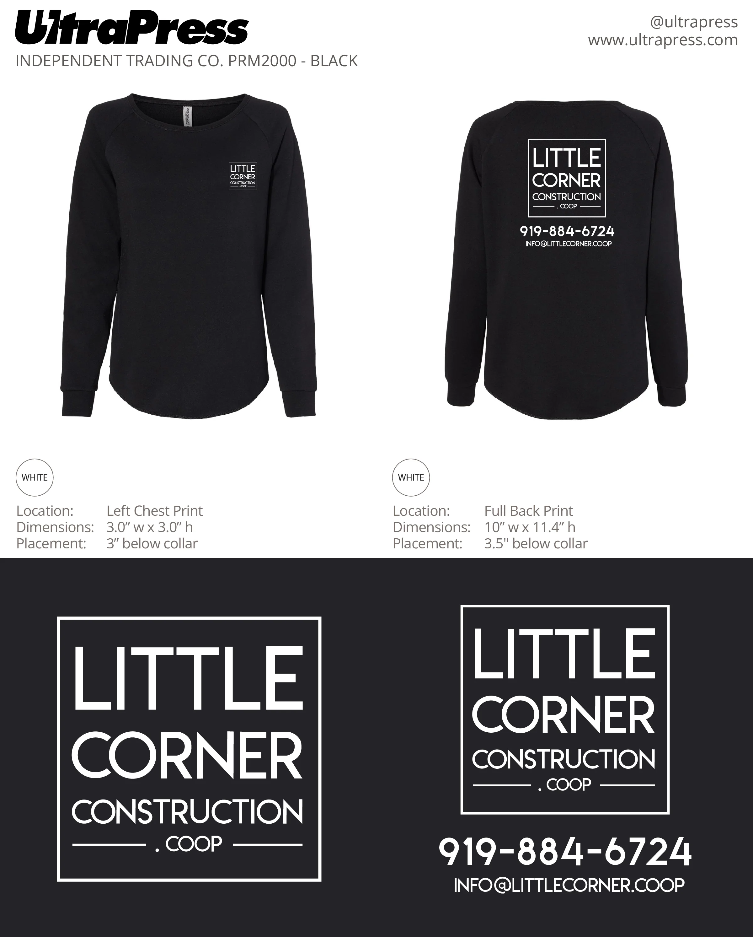UP-SP-62840 Little Corner Construction in White Ink 144 Min Qty (Bulk) - Image 8