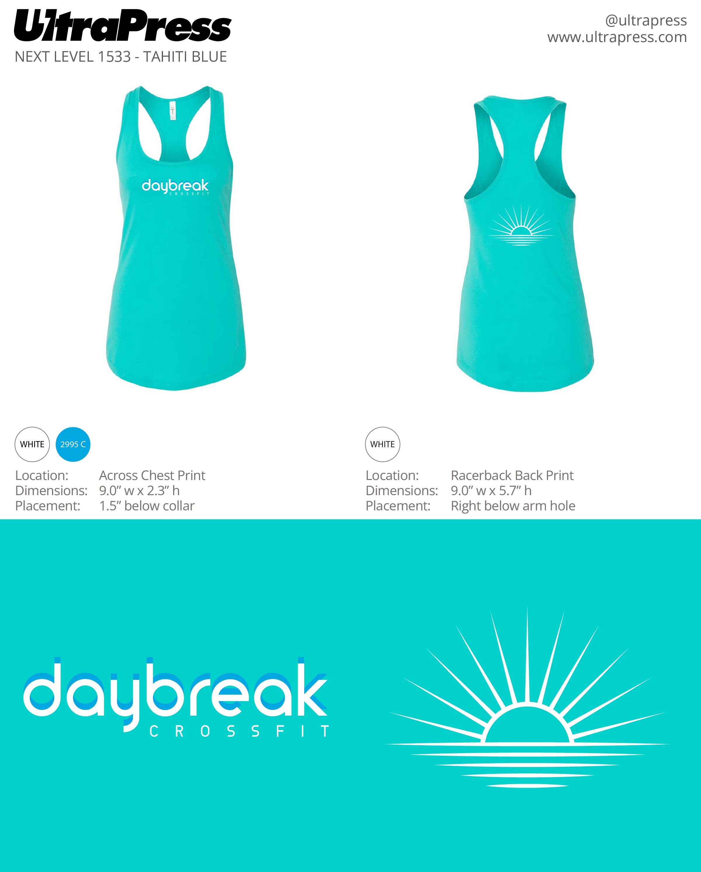 UP-SP-62871 CrossFit Daybreak Racertank 48 Min Qty (Bulk) - Image 2