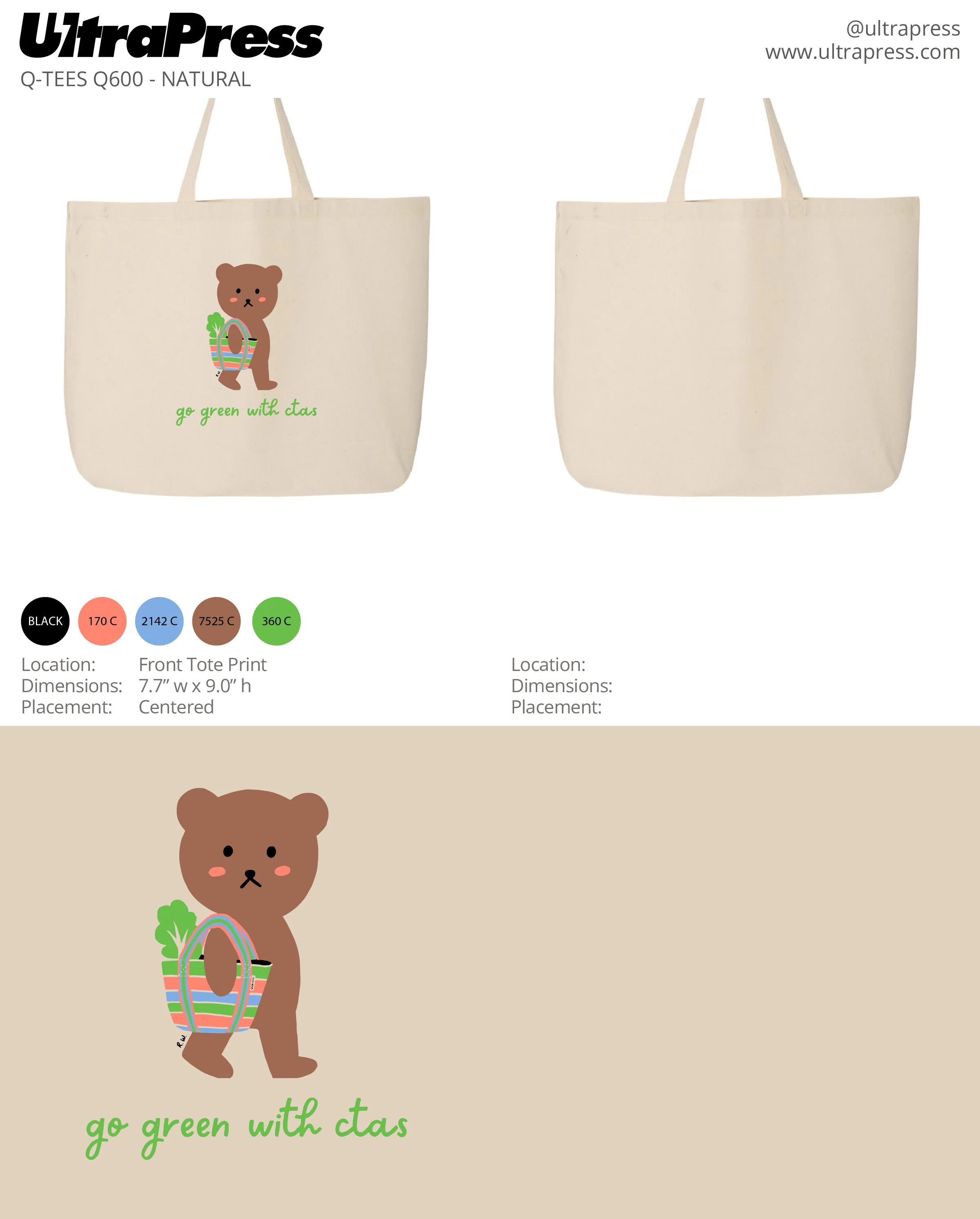 UP-SP-63006 CTAS Totebag 24 Min Qty (Bulk)
