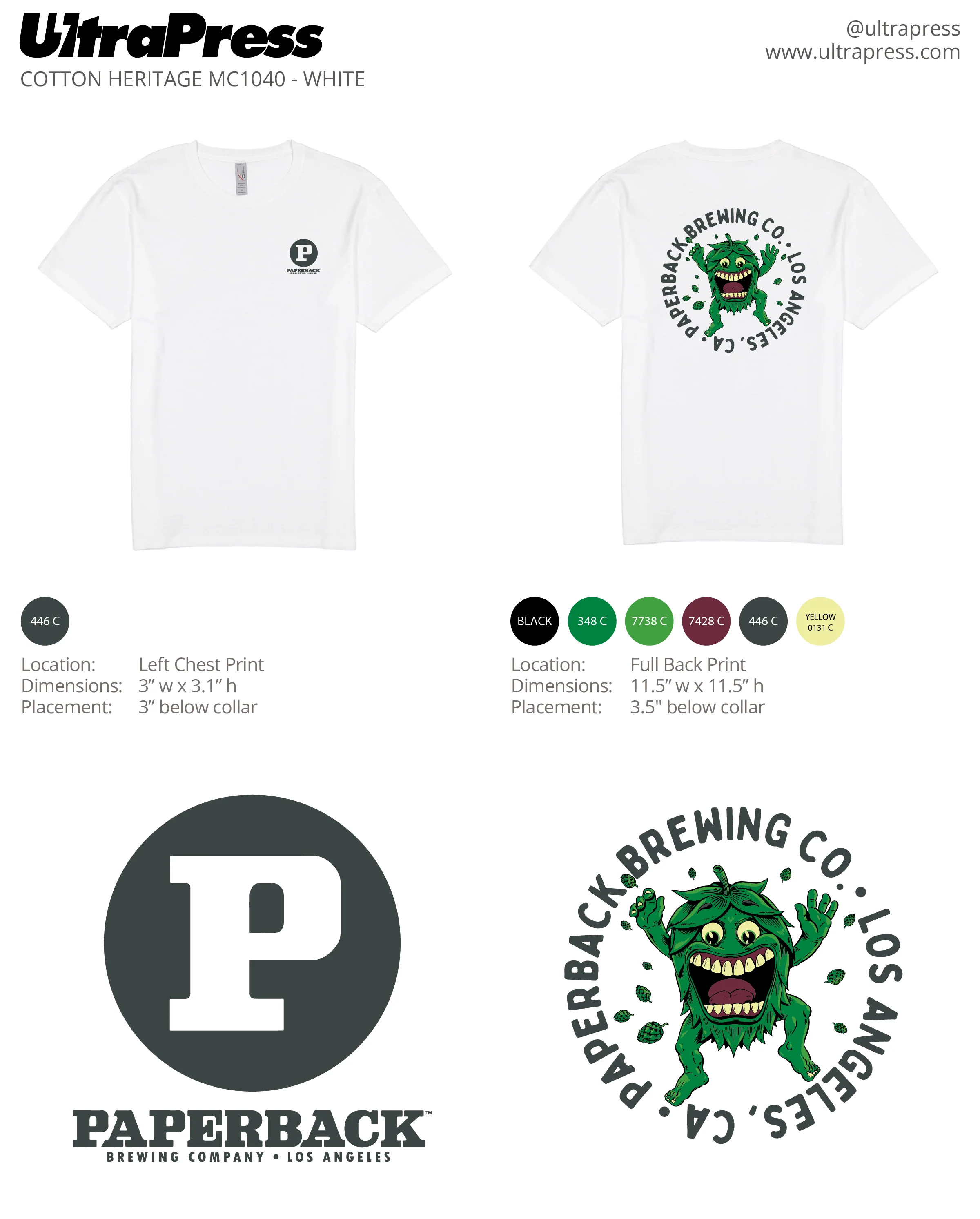 UP-SP-63051 Hop Monster Tee 72 Min Qty (Bulk)