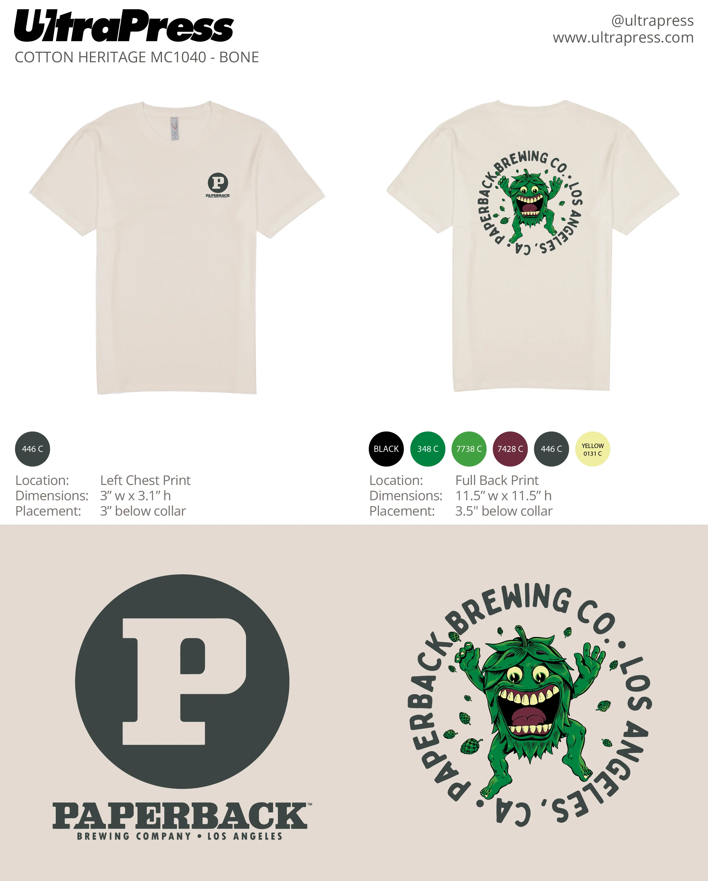 UP-SP-63051 Hop Monster Tee 72 Min Qty (Bulk) - Image 3