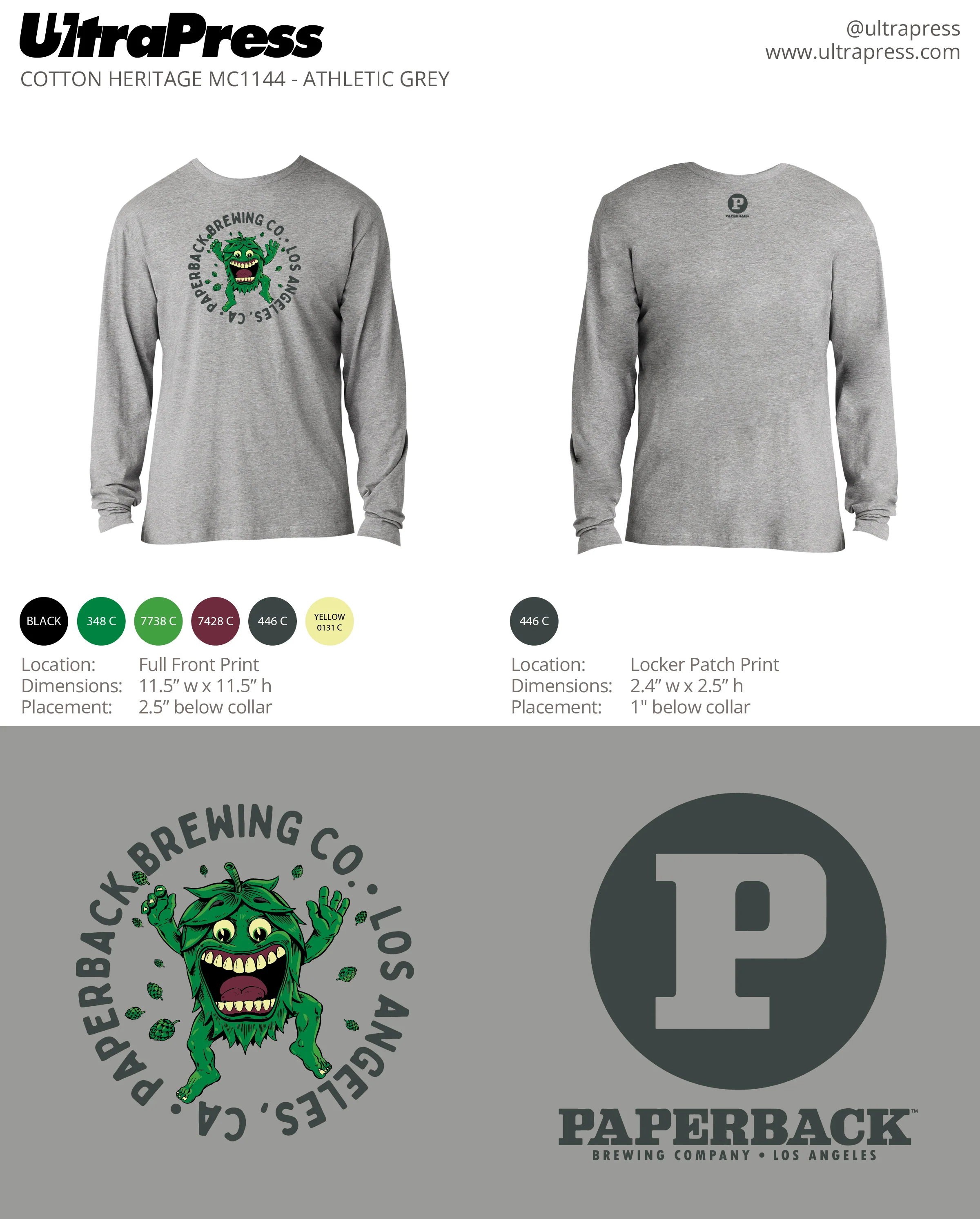 UP-SP-63052 Hop Monster Long Sleeves 24 Min Qty (Bulk)