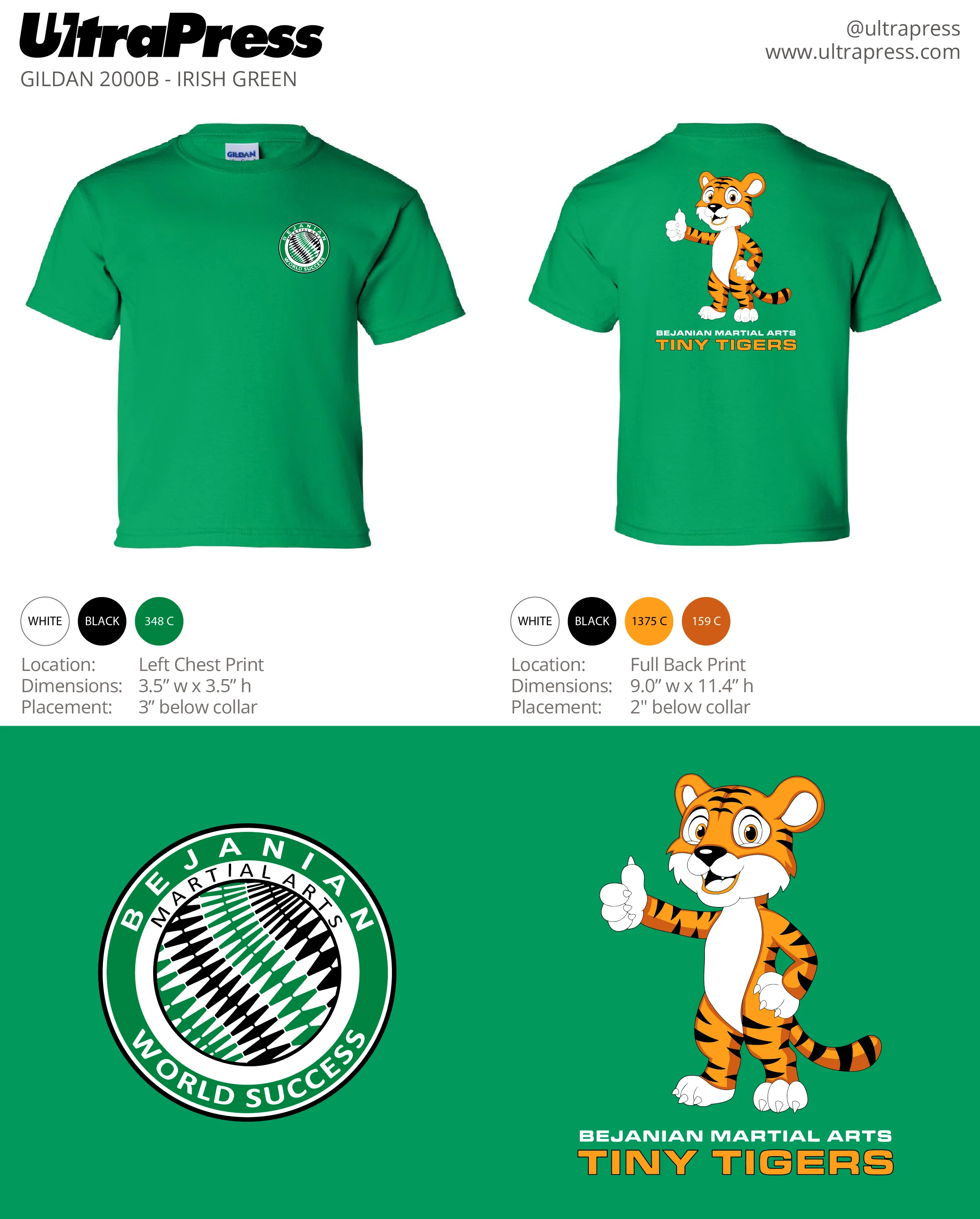 UP-SP-63765 Bejanian Martial Arts Tiny Tigers 72 Min Qty (Bulk)