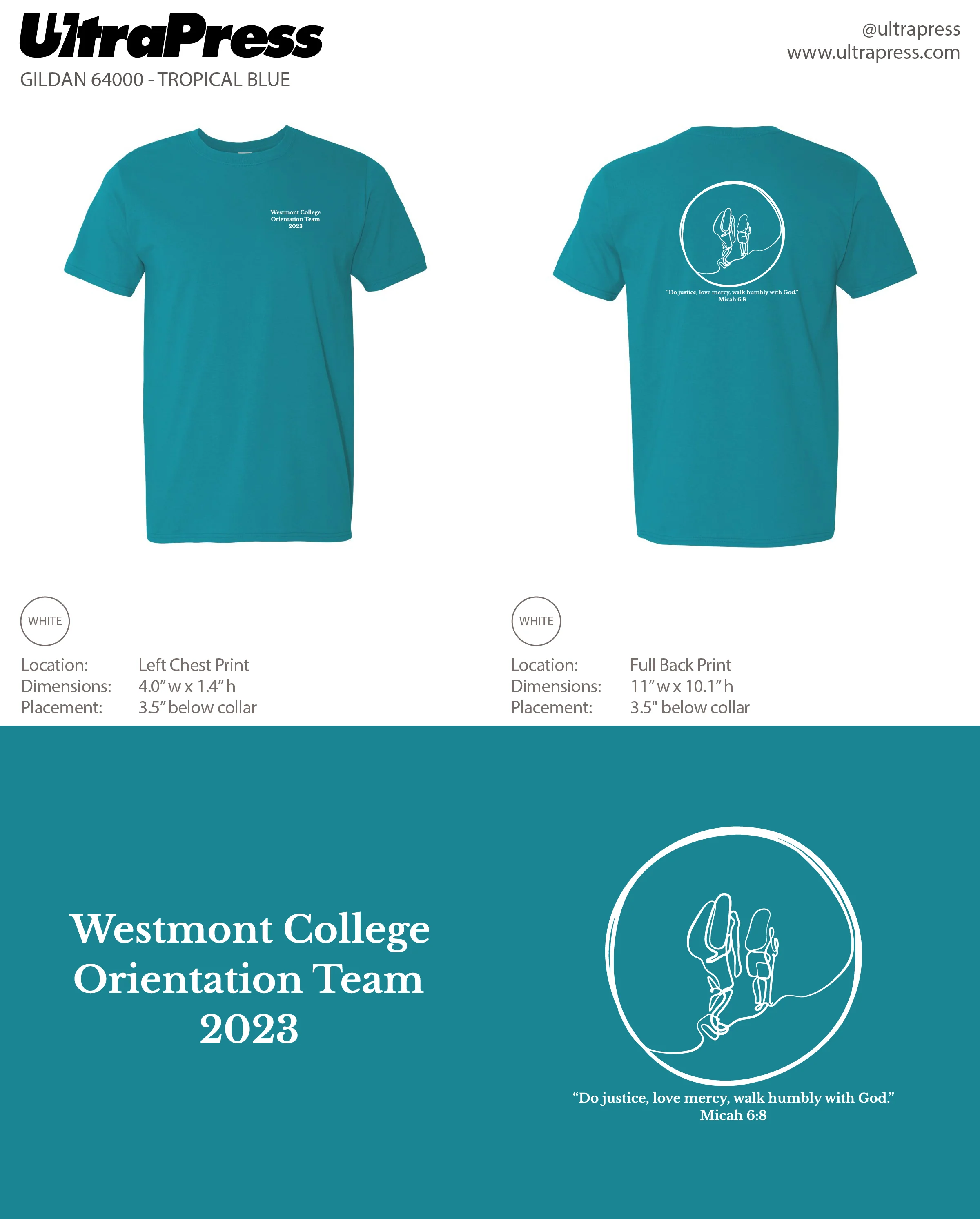 UP-SP-64432 Westmont Orientation Team 2023 48 Min Qty (Bulk)
