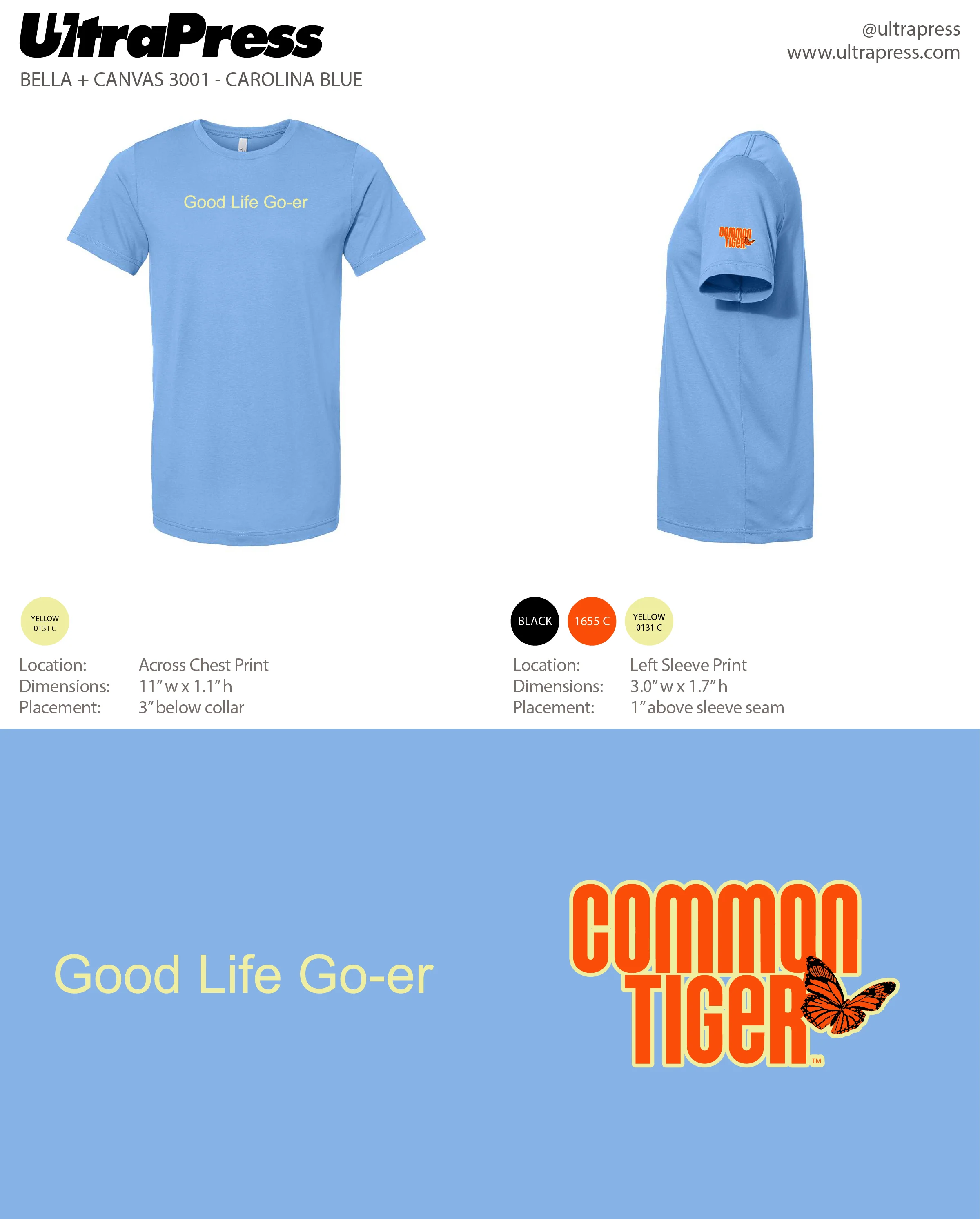UP-SP-64485 Common Tigers Good Life Go-er Tees 48 Min Qty (Bulk) - Image 2