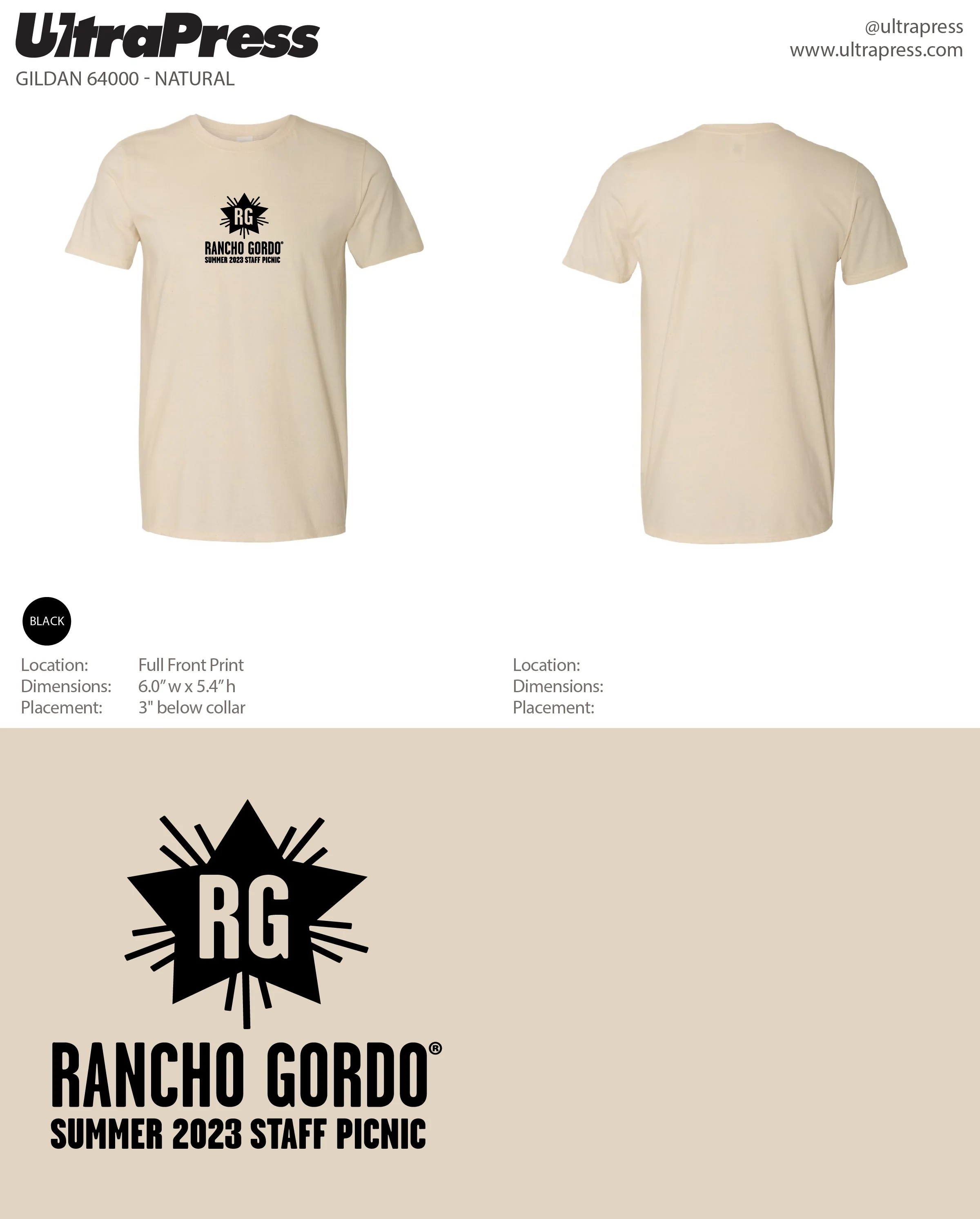 UP-SP-65220 Rancho Gordo Summer 2023 Staff Picnic 72 Min Qty (Bulk) - Image 2