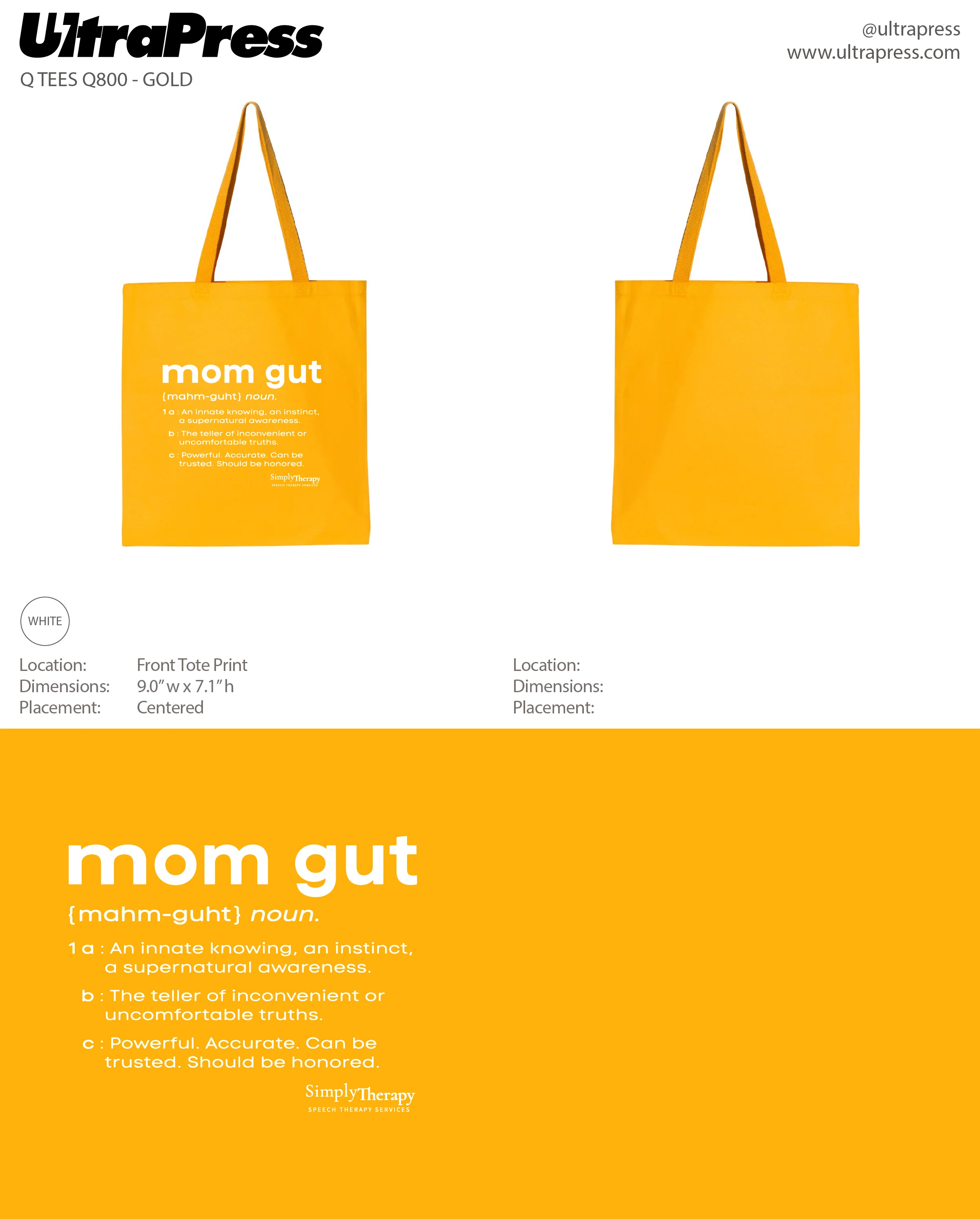 UP-SP-65521 Simply Therapy Mom Gut Tote Bag 2023 24 Min Qty (Bulk) - Image 5