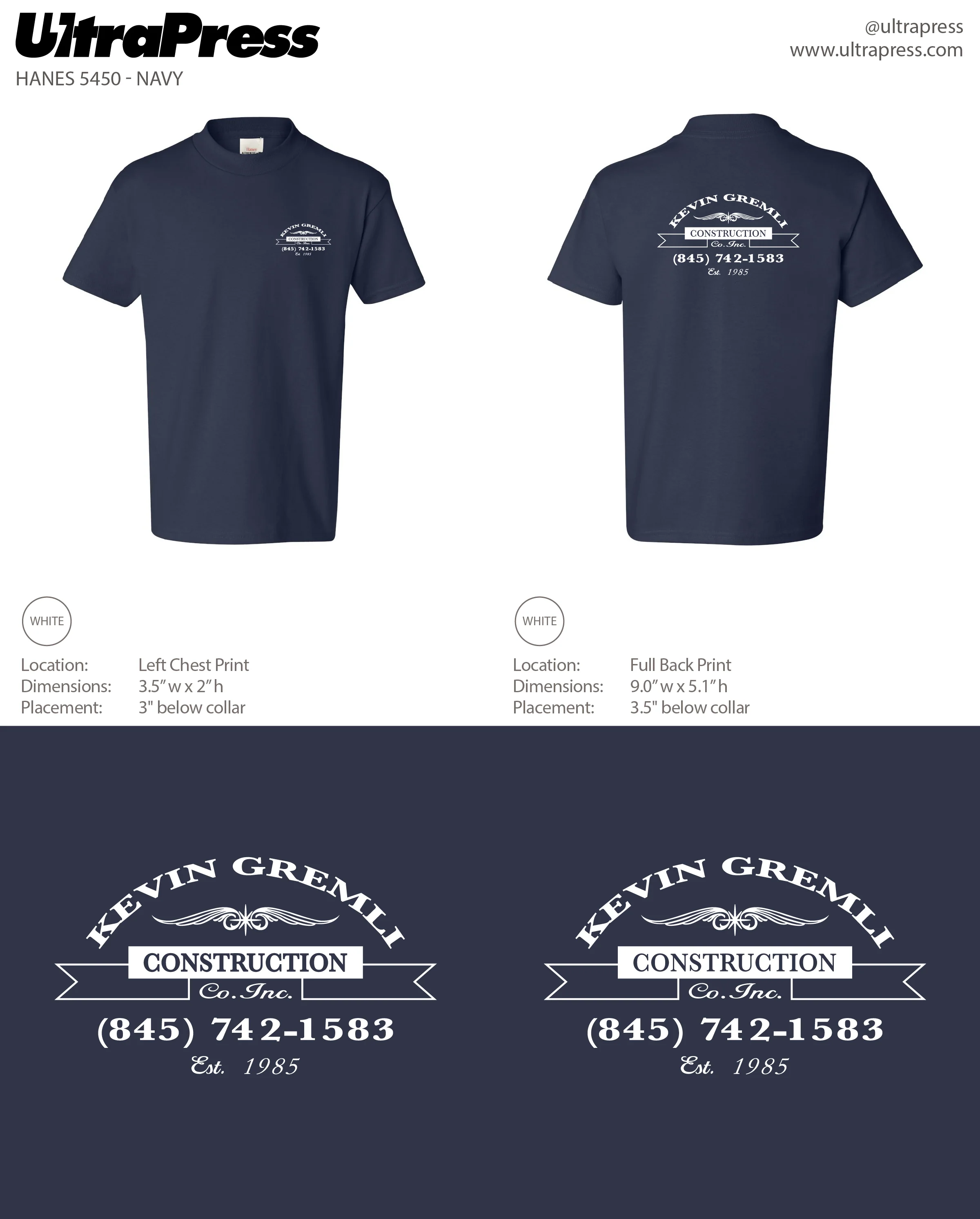 UP-SP-65832 Gremli Construction Youth Tee 2023 24 Min Qty (Bulk)