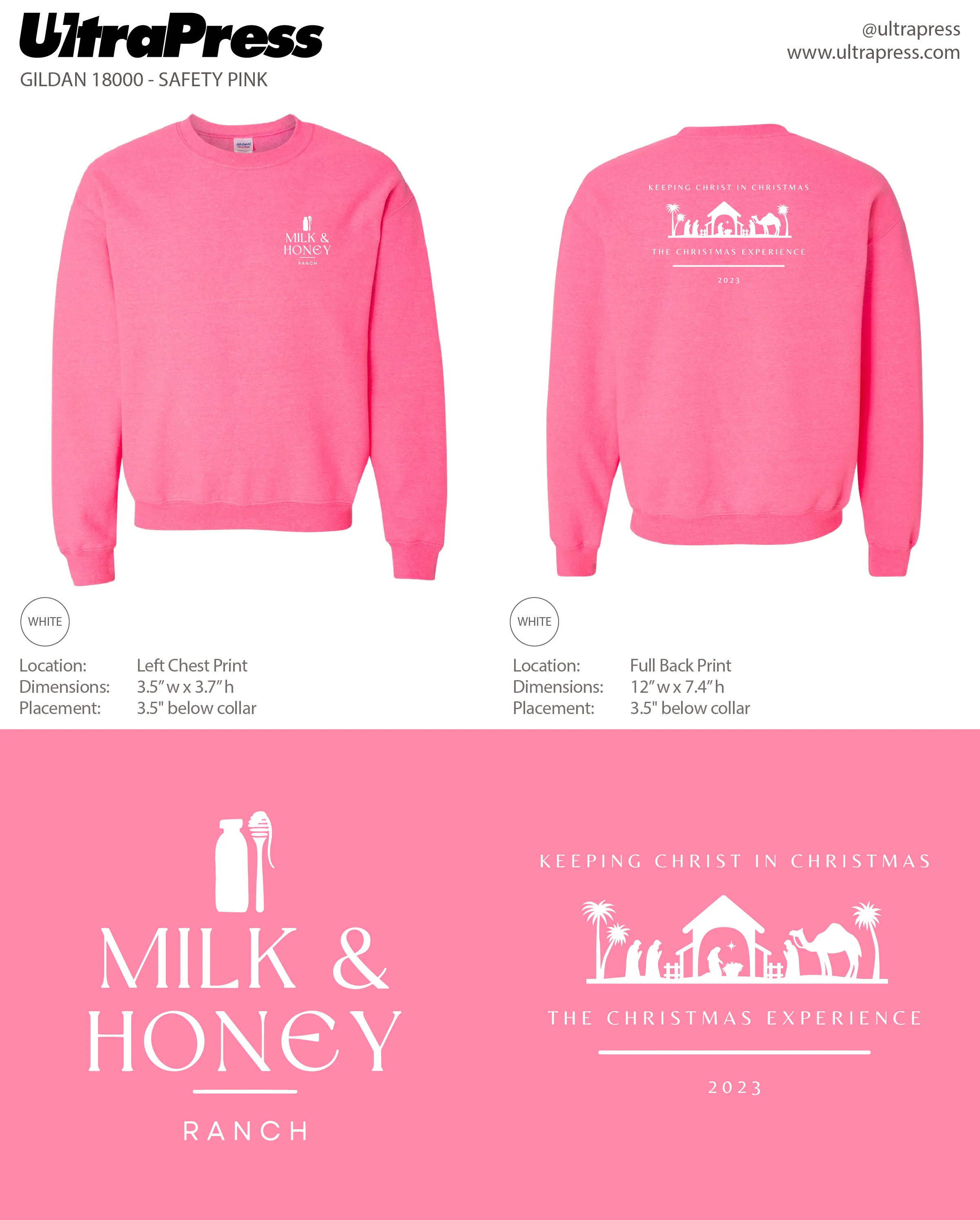 UP-SP-65872 Milk & Honey Christmas 2023 White ink 24 MIN QTY (Bulk)