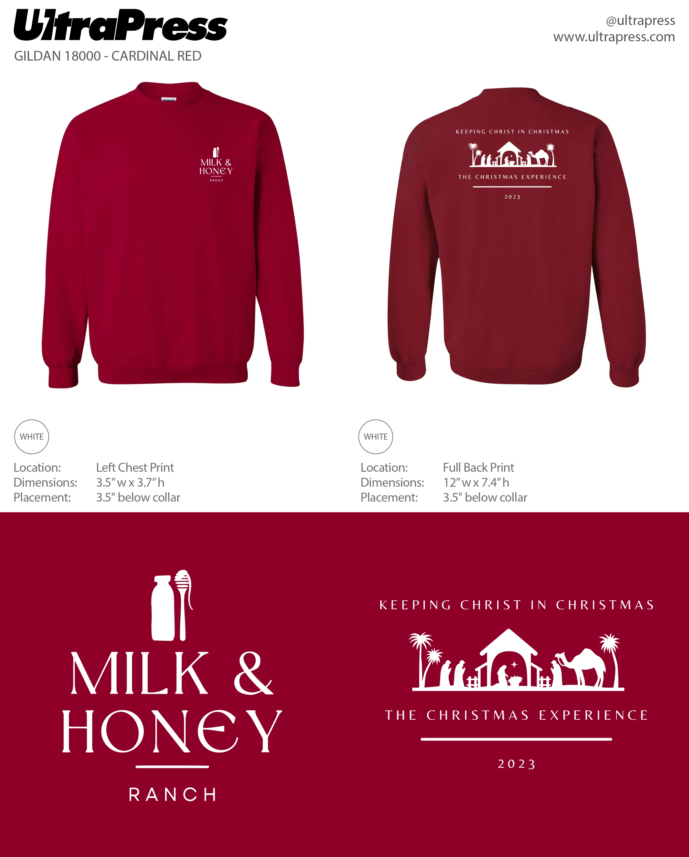 UP-SP-65872 Milk & Honey Christmas 2023 White ink 24 MIN QTY (Bulk) - Image 2