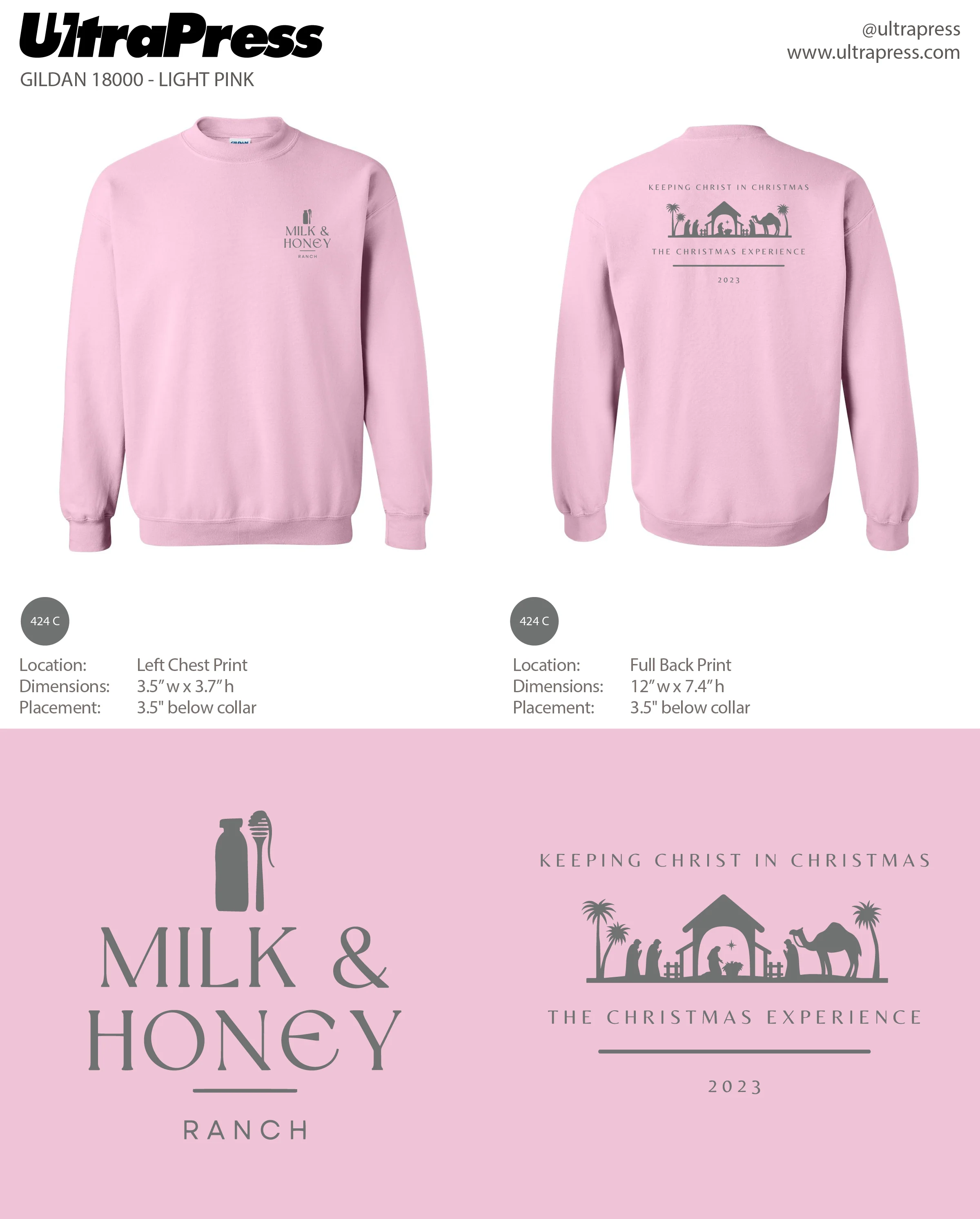 UP-SP-65873 Milk & Honey Christmas 2023 Dark Grey ink 24 MIN QTY (BLK)