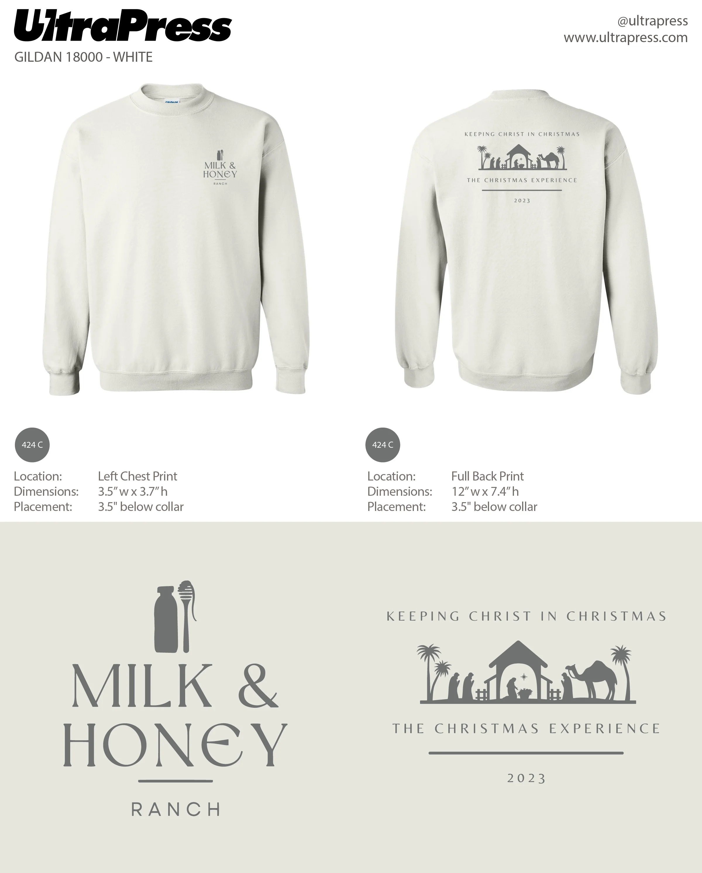 UP-SP-65873 Milk & Honey Christmas 2023 Dark Grey ink 24 MIN QTY (BLK) - Image 2