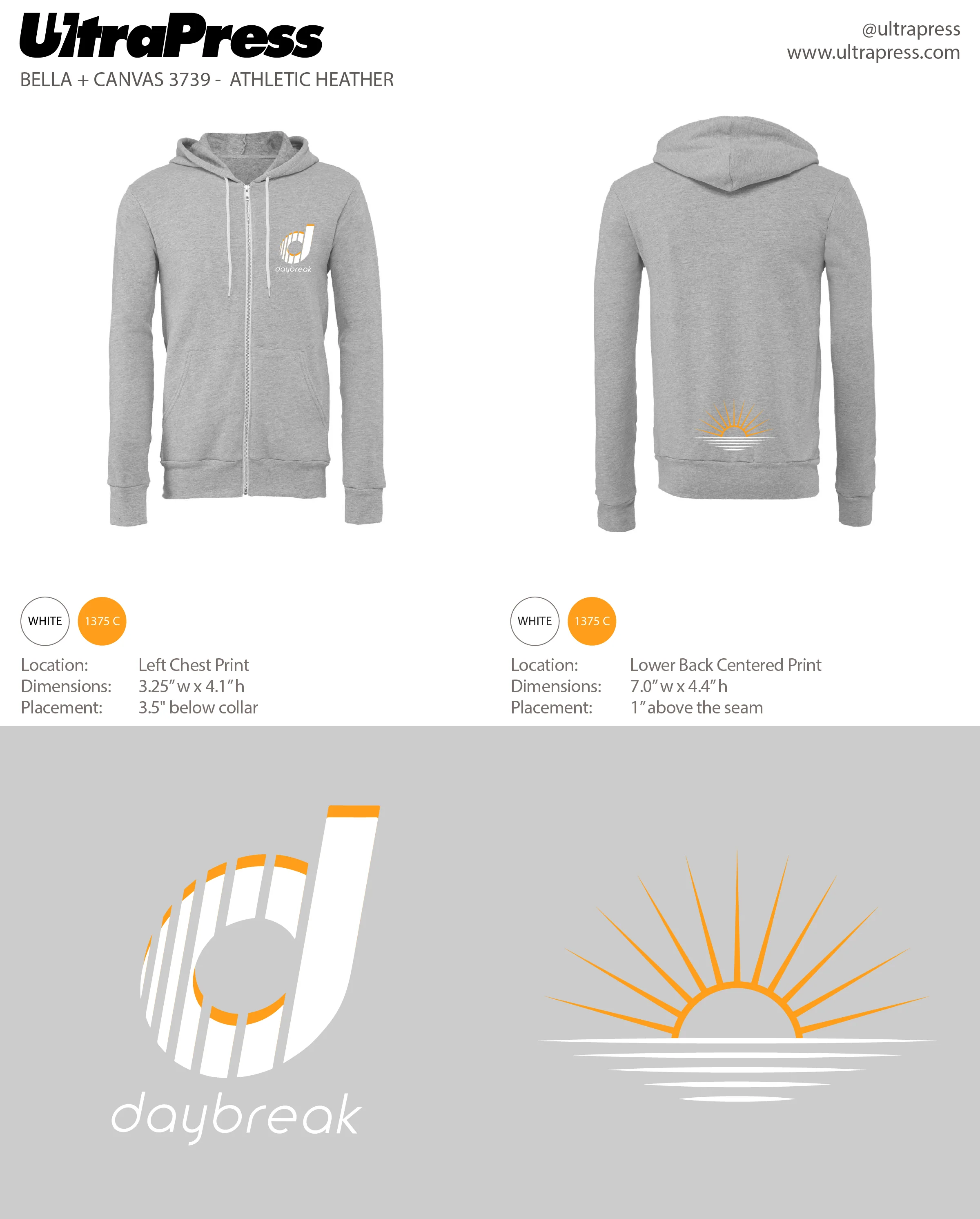 UP-SP-65889 Daybreak CrossFit 2023 Zip Ups 24 Min Qty (Bulk) - Image 2