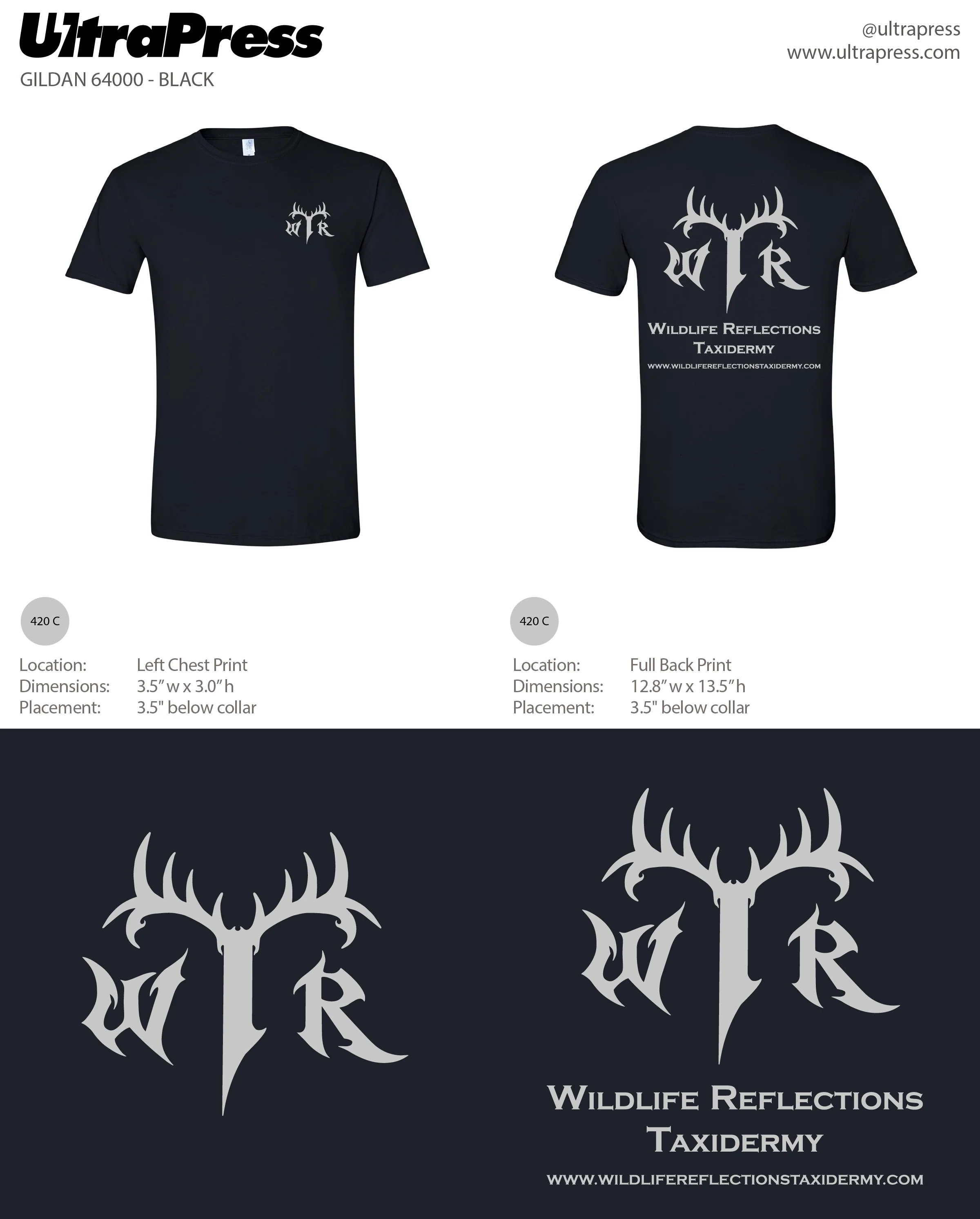 UP-SP-66096 Wildlife Reflections Taxidermy T-shirt 48 Min Qty (Bulk)
