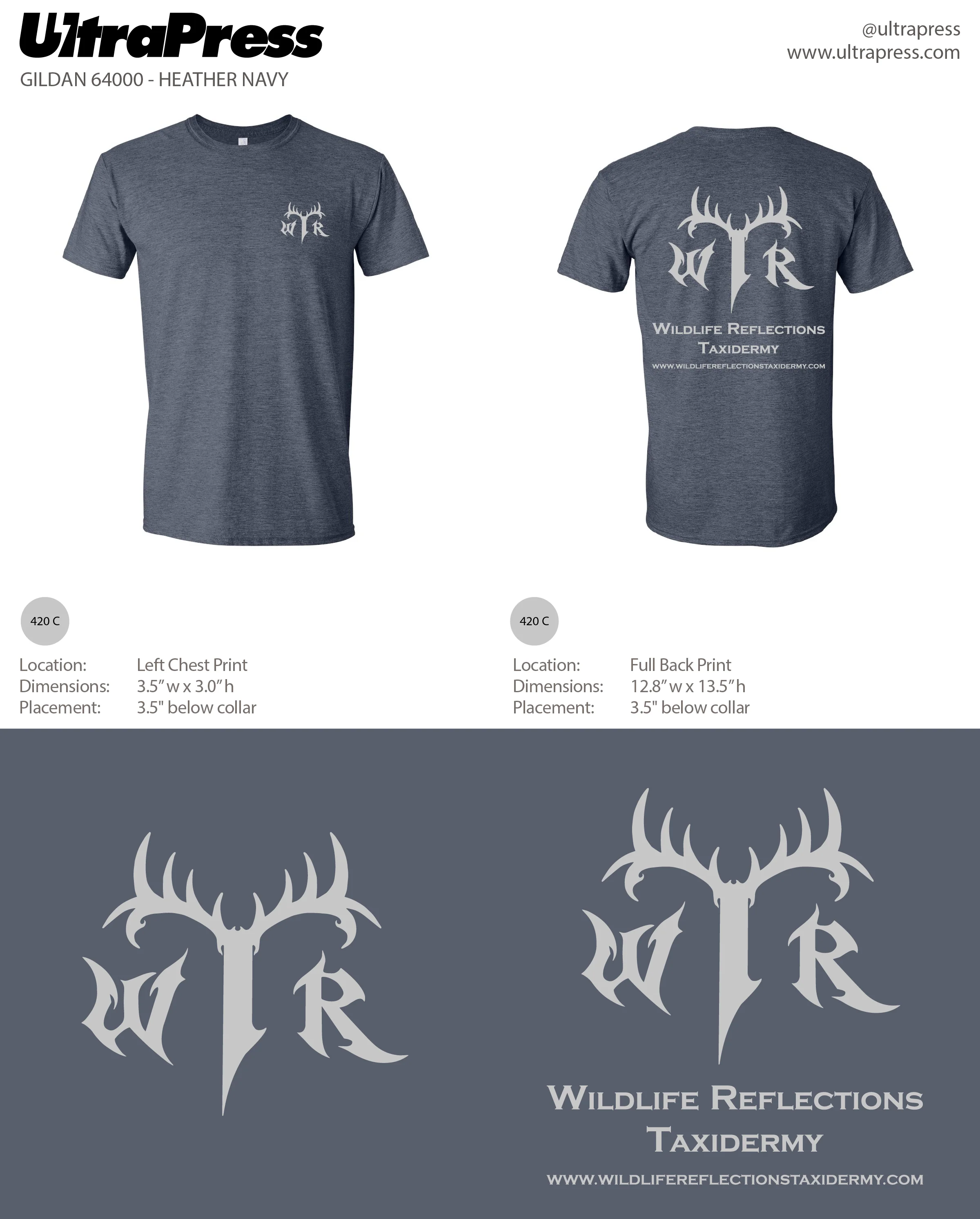 UP-SP-66096 Wildlife Reflections Taxidermy T-shirt 48 Min Qty (Bulk) - Image 2