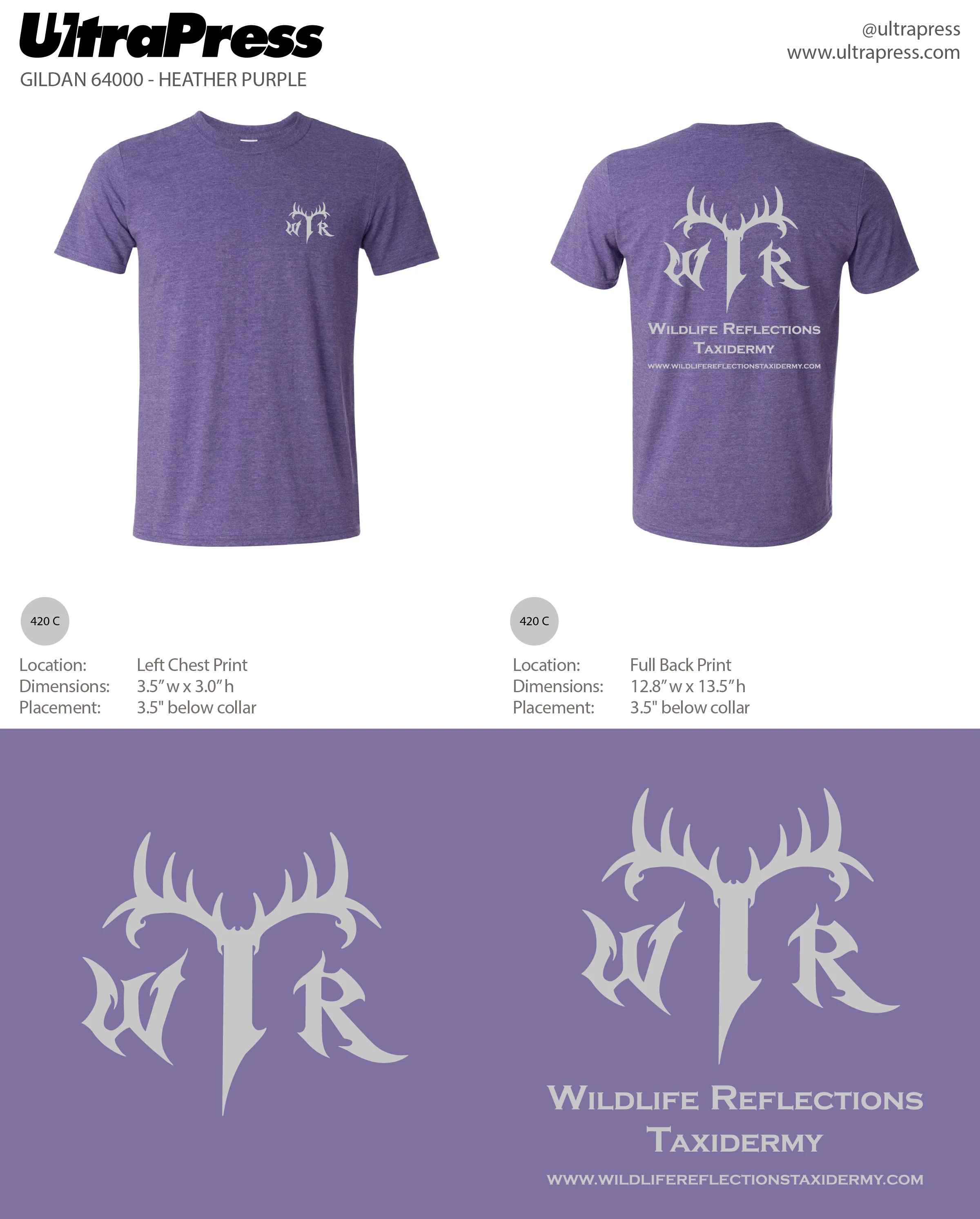UP-SP-66096 Wildlife Reflections Taxidermy T-shirt 48 Min Qty (Bulk) - Image 3