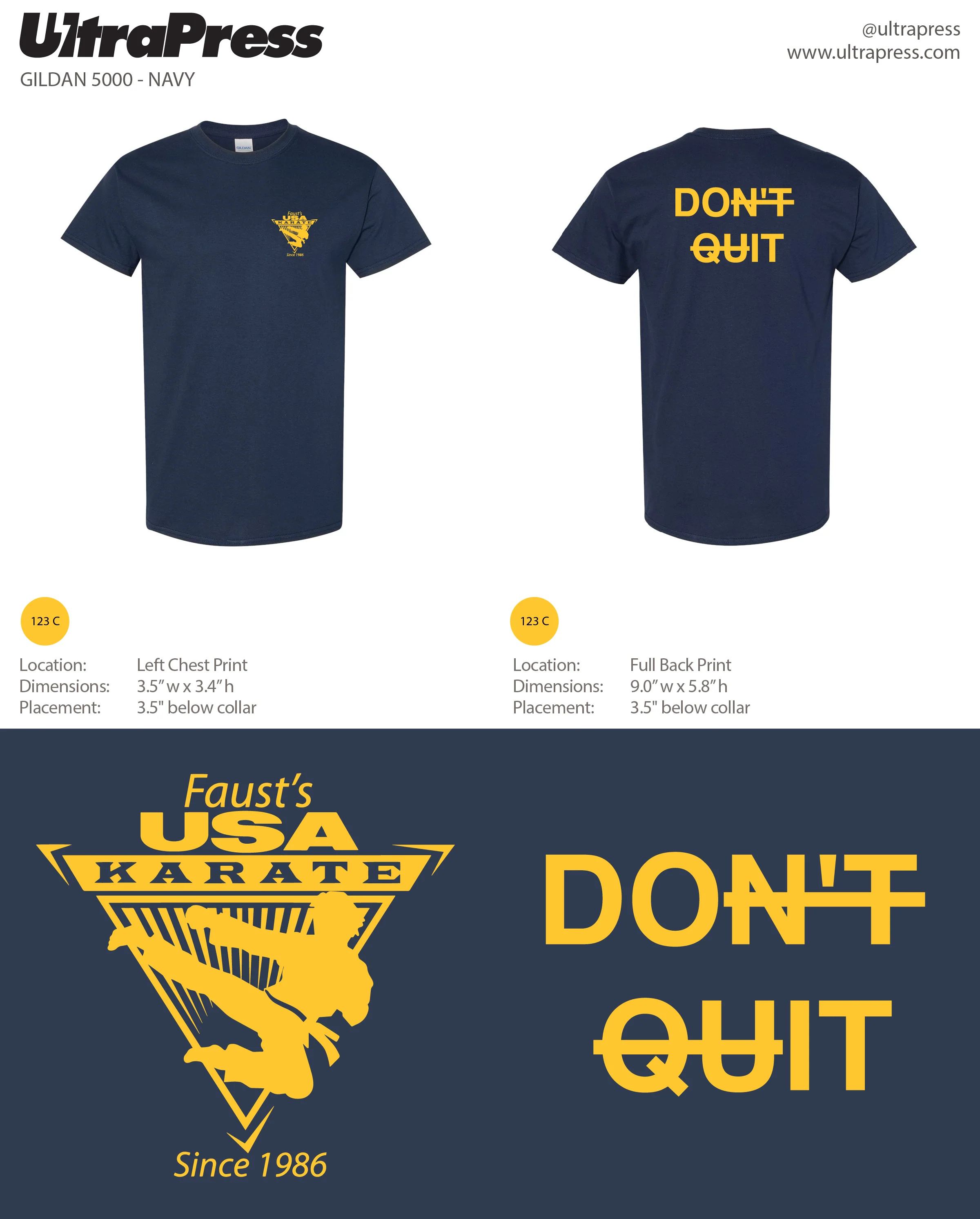 UP-SP-66741 Faust's USA Karate Tees 2024 72 Min Qty (BULK) - Image 2