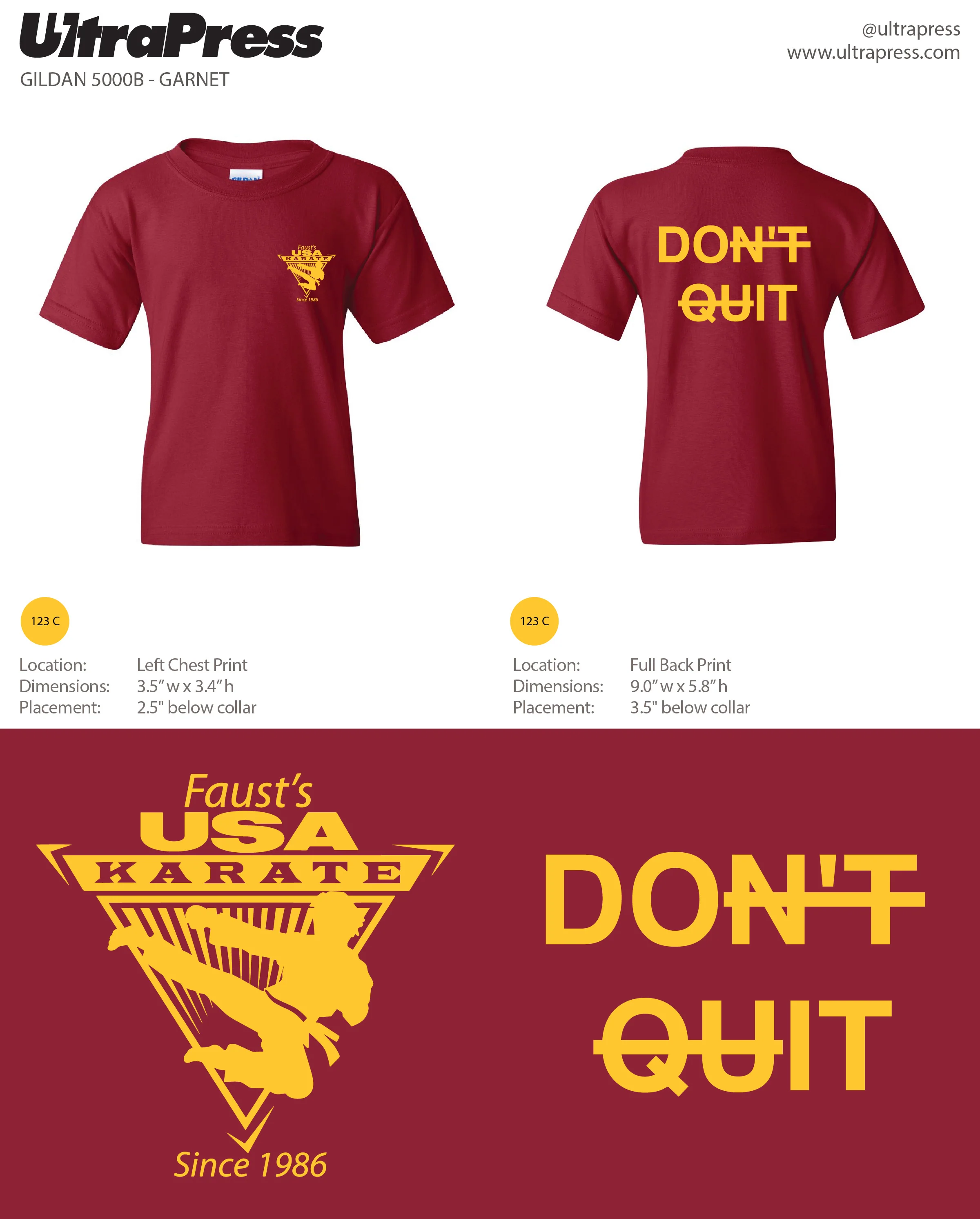 UP-SP-66741 Faust's USA Karate Tees 2024 72 Min Qty (BULK) - Image 3