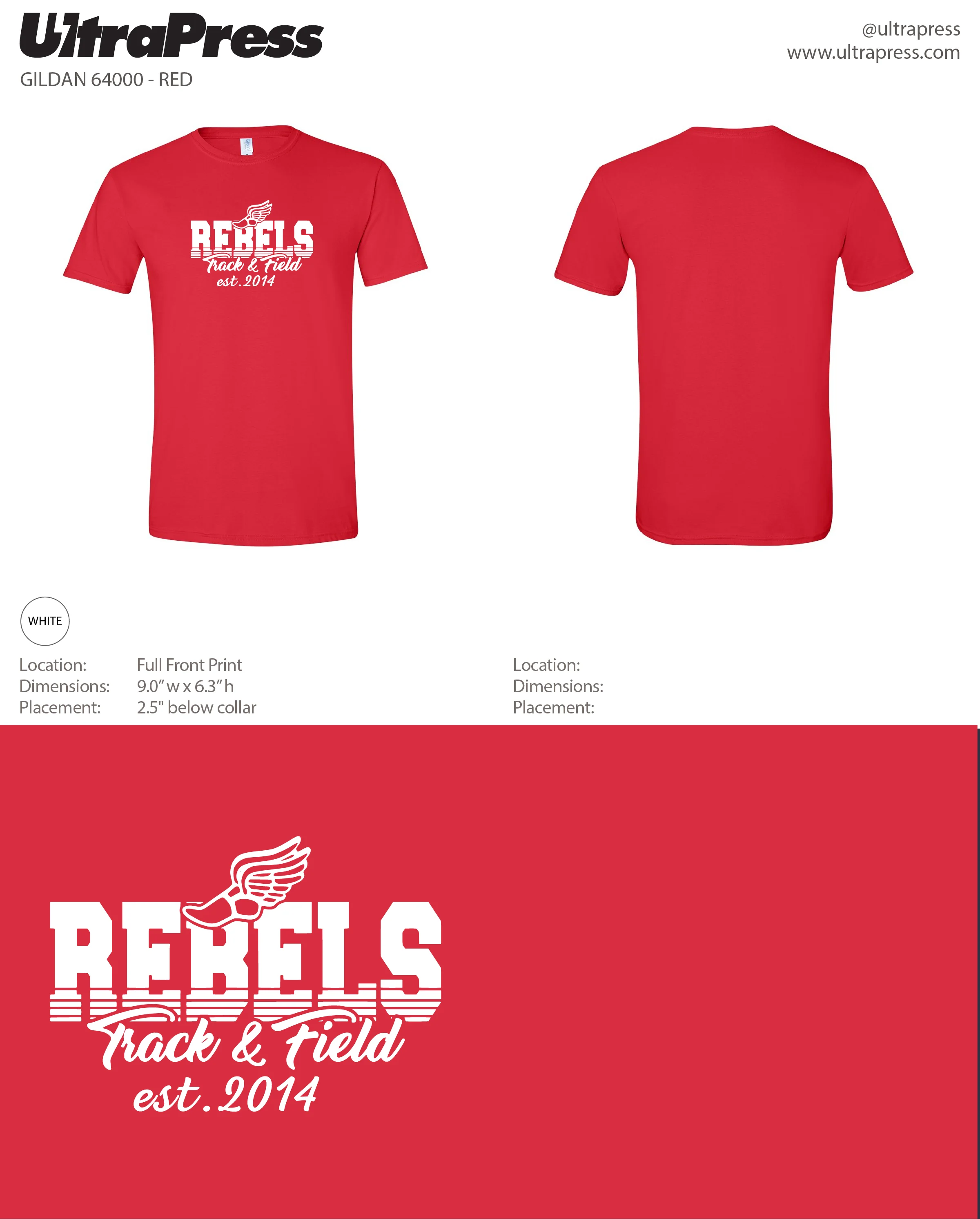 UP-SP-67093 Rebels Track and Field - 100 Min Qty (Bulk)