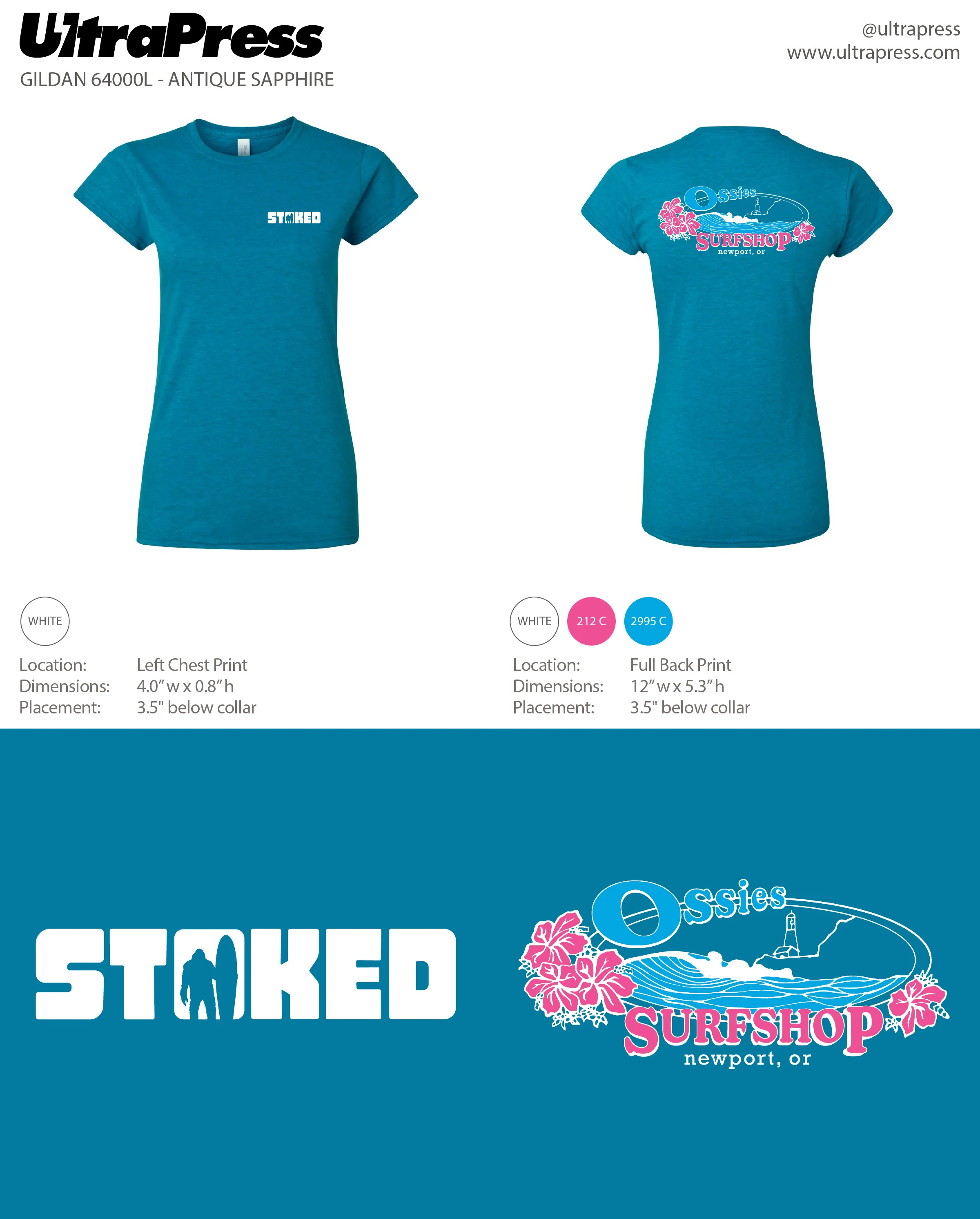 UP-SP-67162 Ossies Lighthouse Tee - 100 Min Qty (BULK) - Image 2