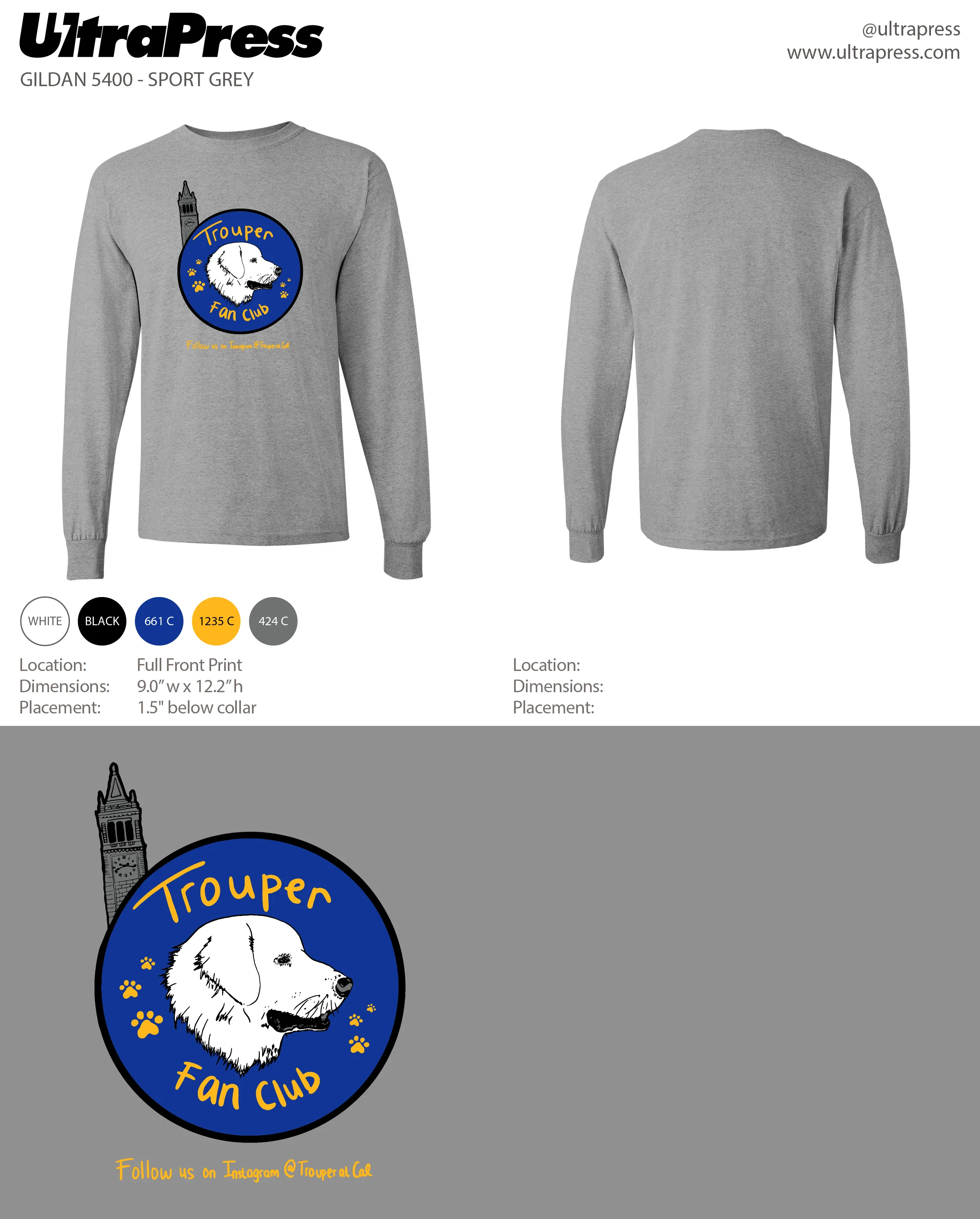 UP-SP-67213 Cal Trouper Fan Club Longsleeves - 50 Min Qty (BULK) - Image 2