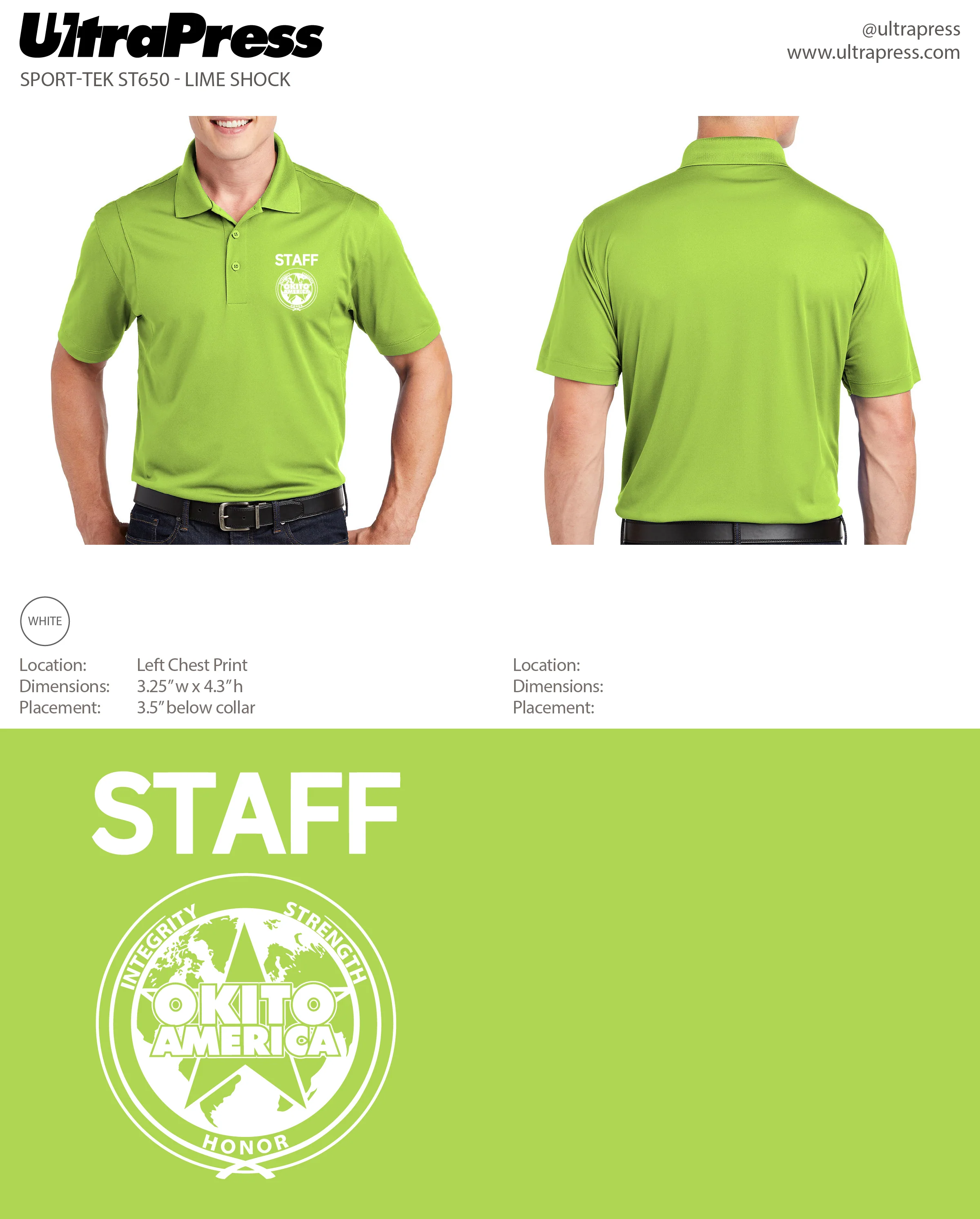 UP-SP-67276 Okito Summer Camp Adult Polos - 50 Min Qty (Bulk)