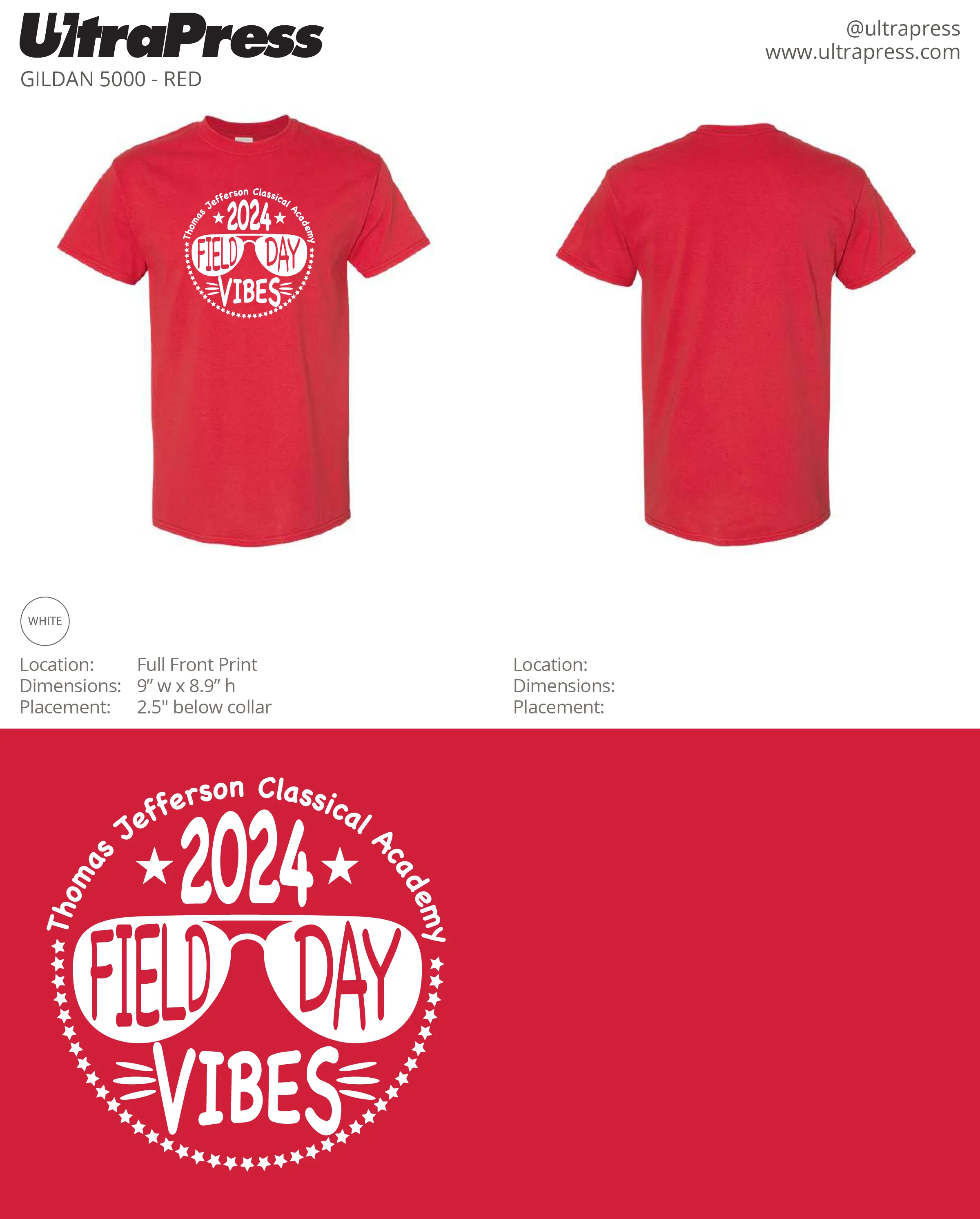 UP-SP-67296 ADULT TJ Academy Shirts - 500 Min Qty (BULK)