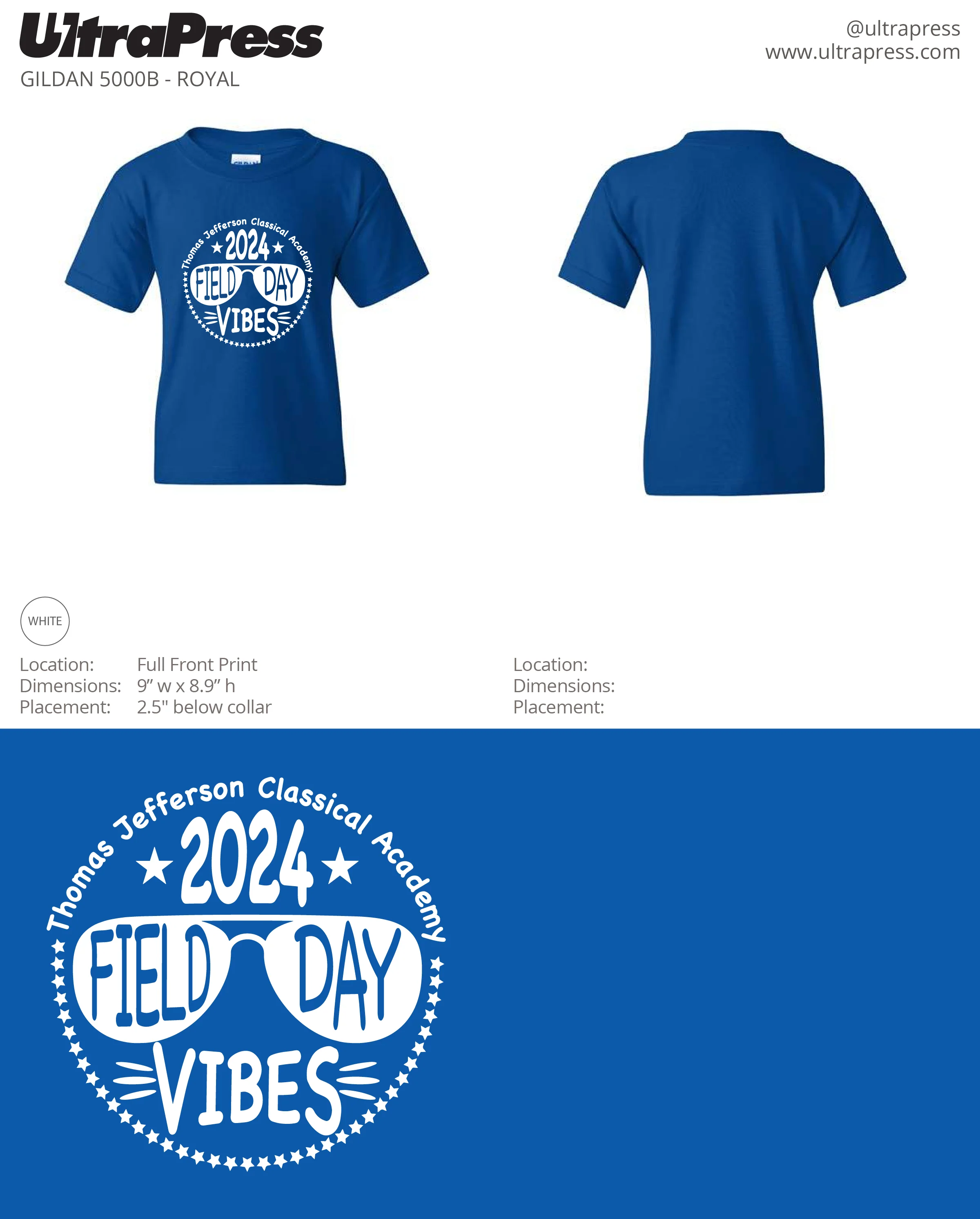 UP-SP-67296 YOUTH TJ Academy Shirts - 500 Min Qty (BULK) - Image 2