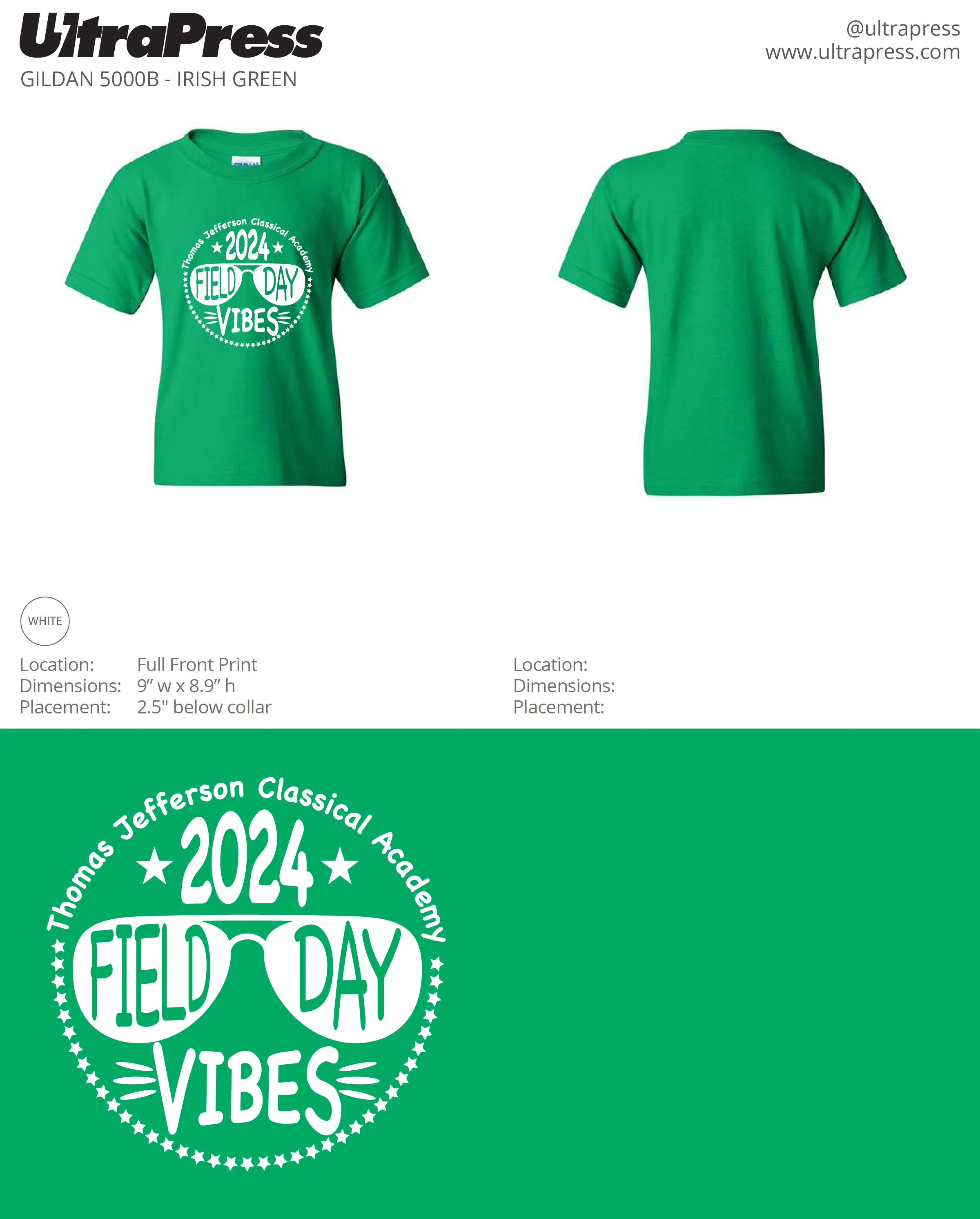 UP-SP-67296 YOUTH TJ Academy Shirts - 500 Min Qty (BULK) - Image 3
