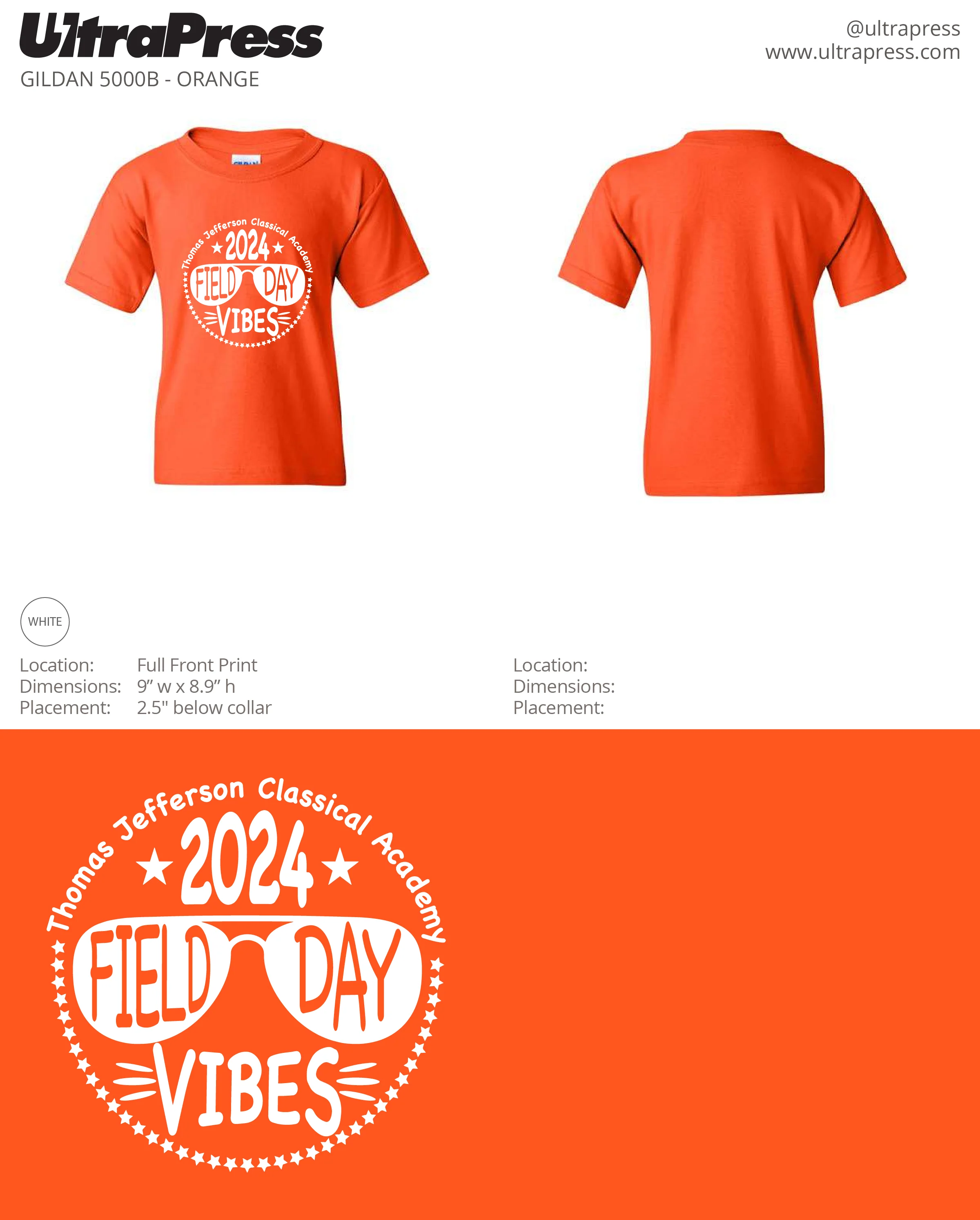 UP-SP-67296 YOUTH TJ Academy Shirts - 500 Min Qty (BULK) - Image 4