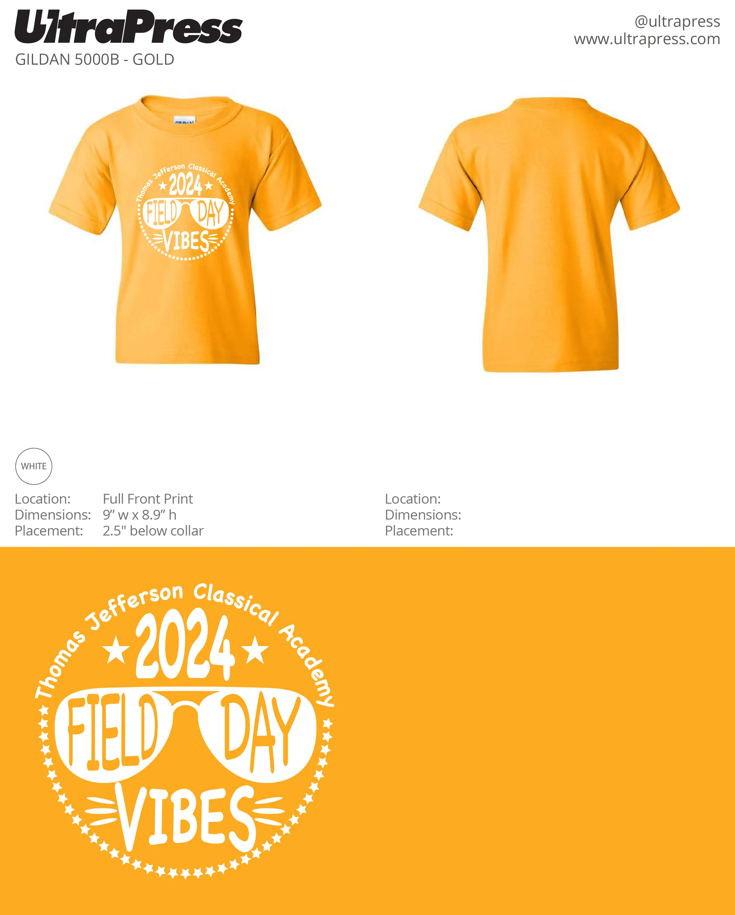 UP-SP-67296 YOUTH TJ Academy Shirts - 500 Min Qty (BULK) - Image 5