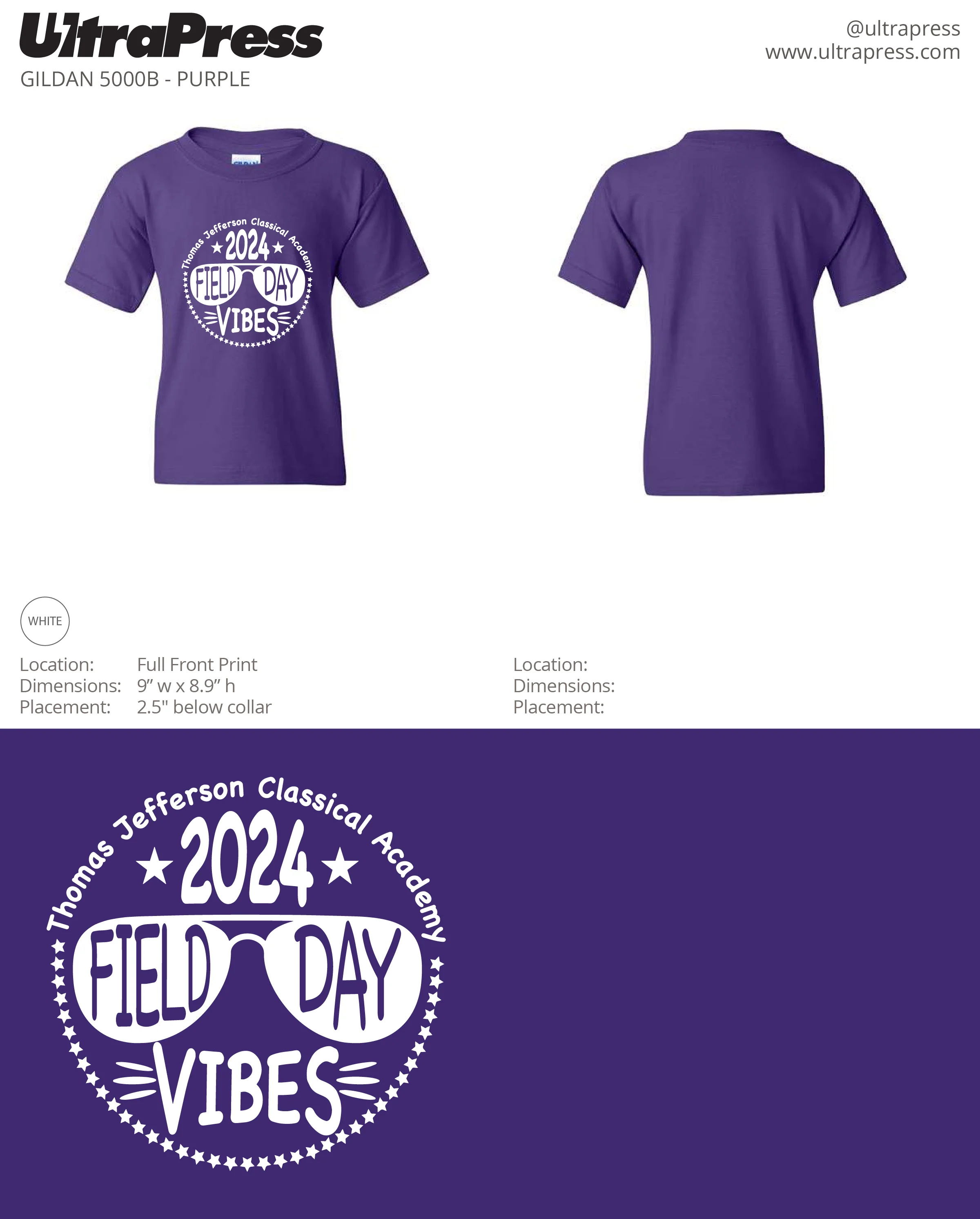 UP-SP-67296 YOUTH TJ Academy Shirts - 500 Min Qty (BULK) - Image 7