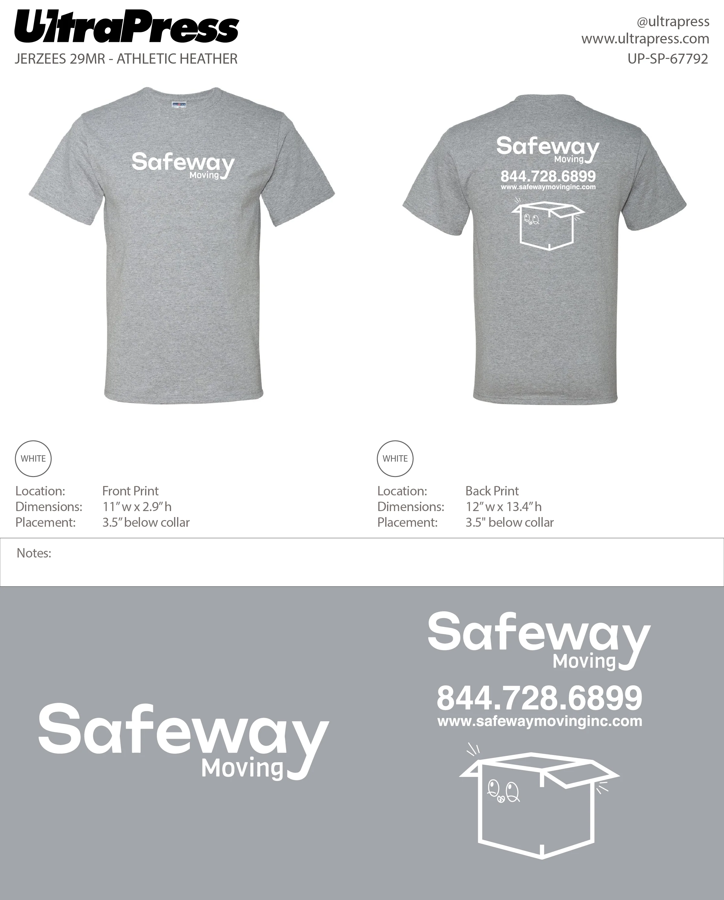 UP-SP-67792 Safeway Moving - Jerzees 50/50 Tee - 100 Min Qty (Bulk) - Image 3