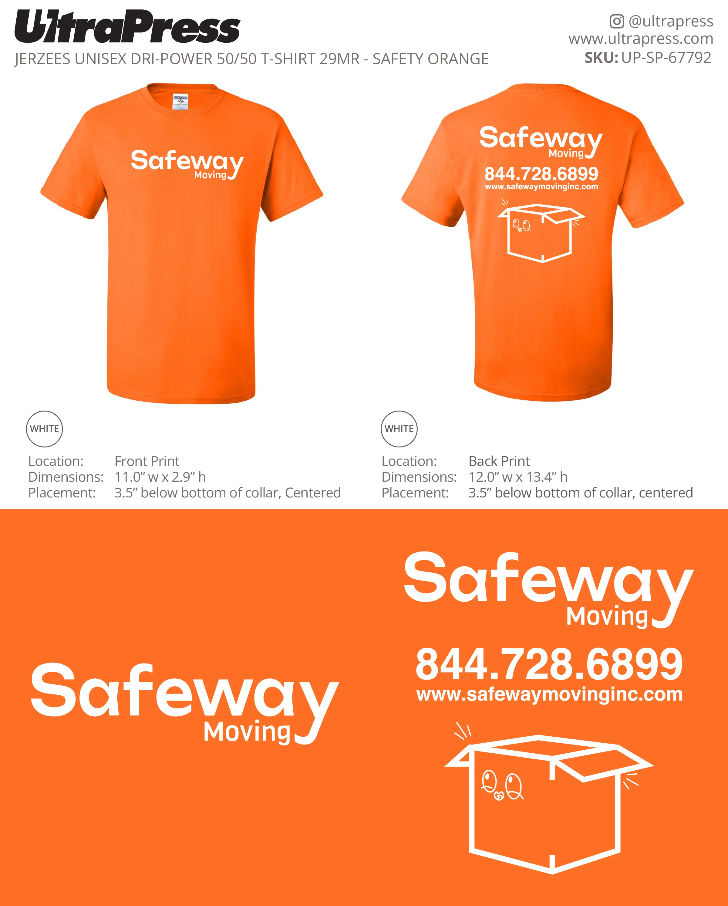 UP-SP-67792 Safeway Moving - Jerzees 50/50 Tee - 100 Min Qty (Bulk) - Image 5