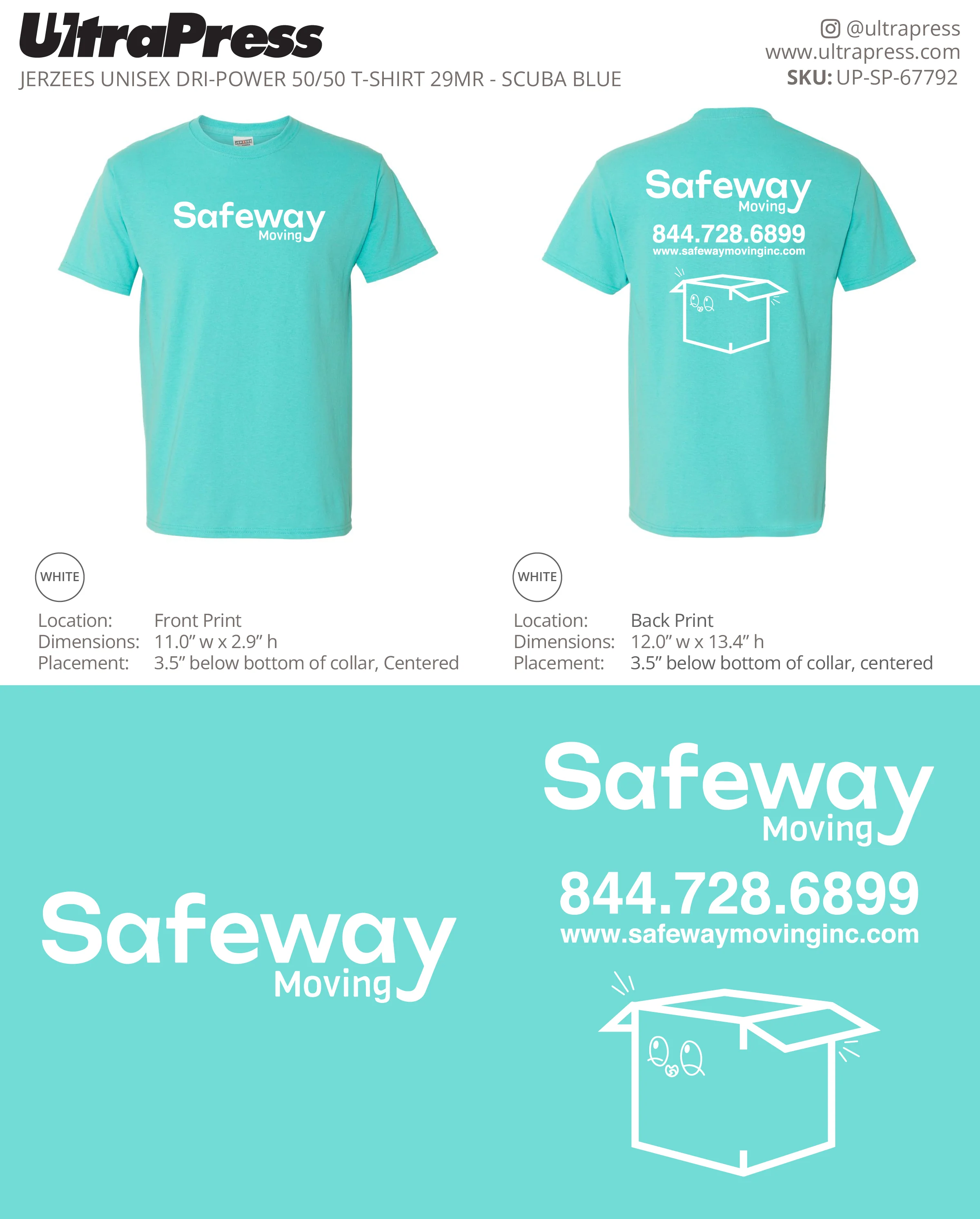 UP-SP-67792 Safeway Moving - Jerzees 50/50 Tee - 100 Min Qty (Bulk) - Image 6
