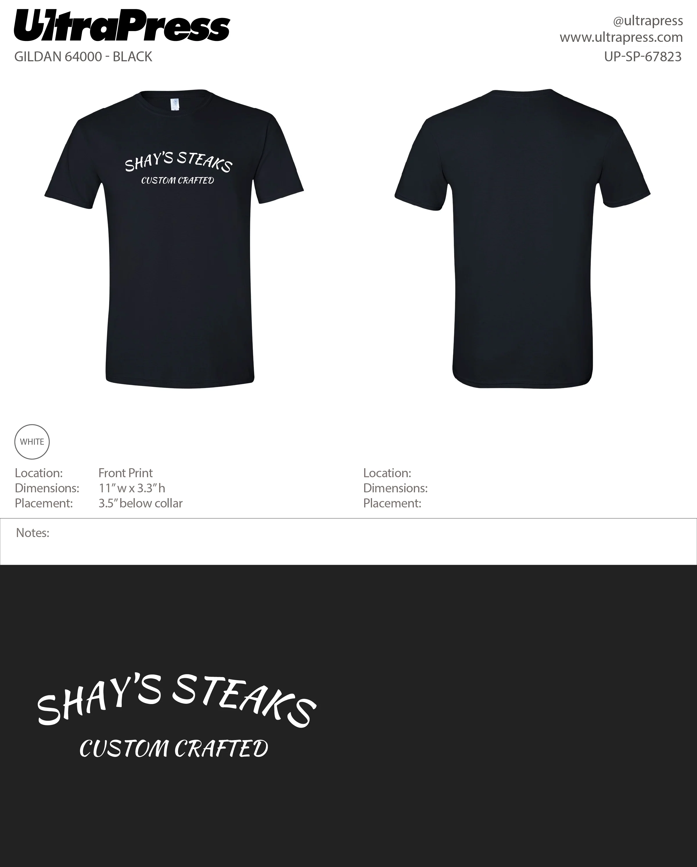 UP-SP-67823 Shay's Steaks Custom Crafted - Scott DiClaudio 100 Min Qty (Bulk) - Image 2