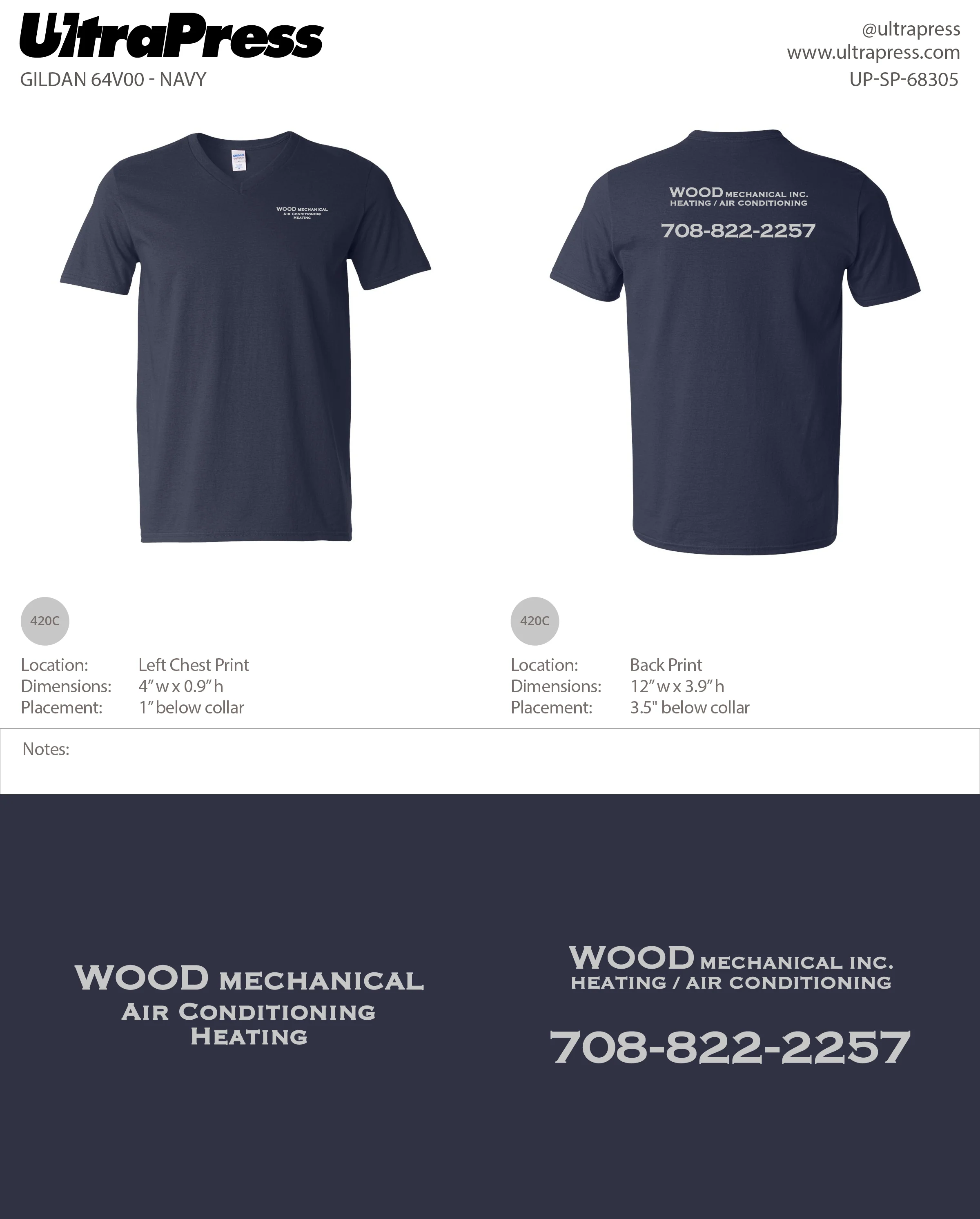 UP-SP-68305 Wood Mechanical Inc. 100 Min Qty (Bulk) - Image 2
