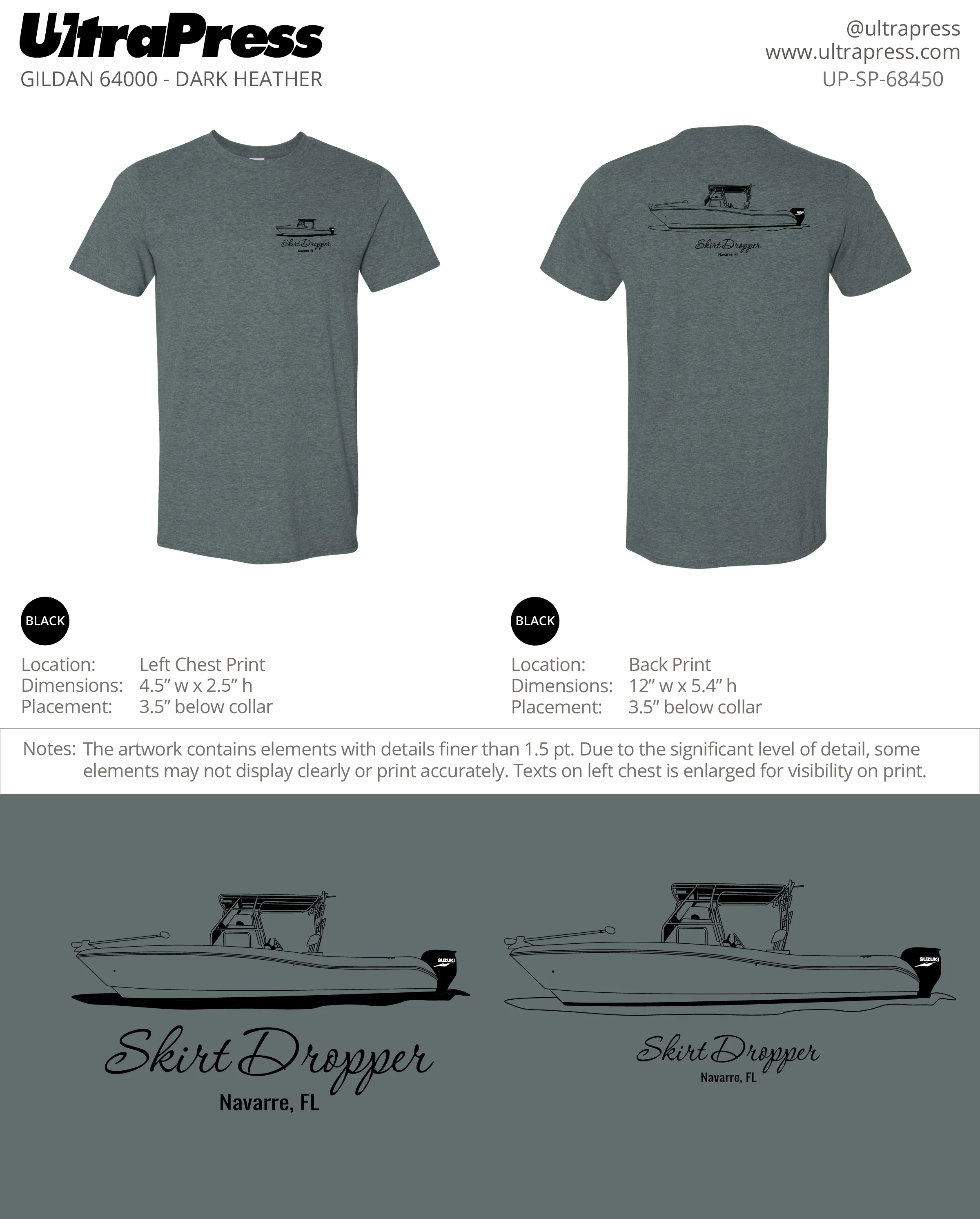UP-SP-68450 Skirt Dropper - Ryan Dunaway 100 Min Qty (Bulk) - Image 3